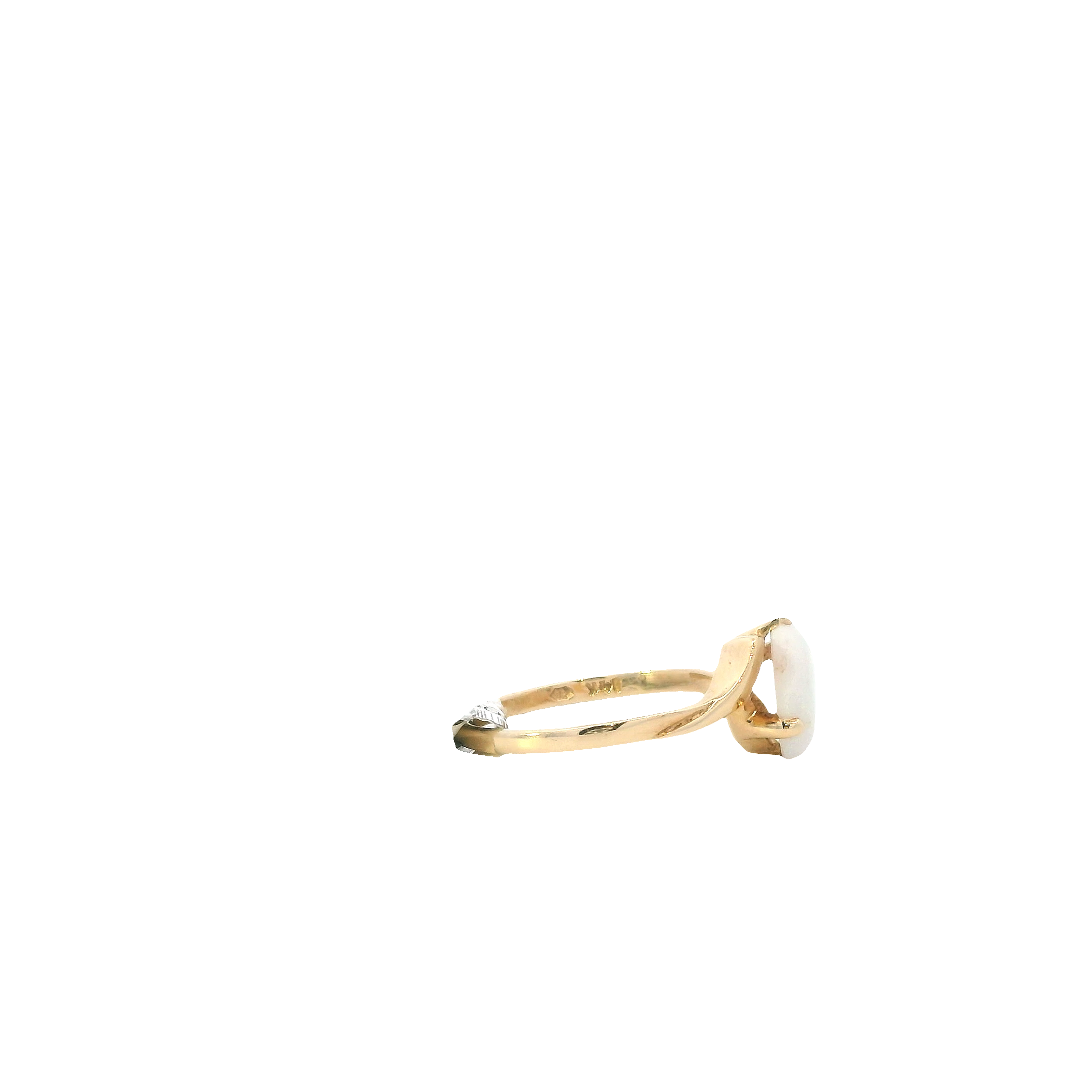 14K Yellow Gold Opal Women's Women's Ring