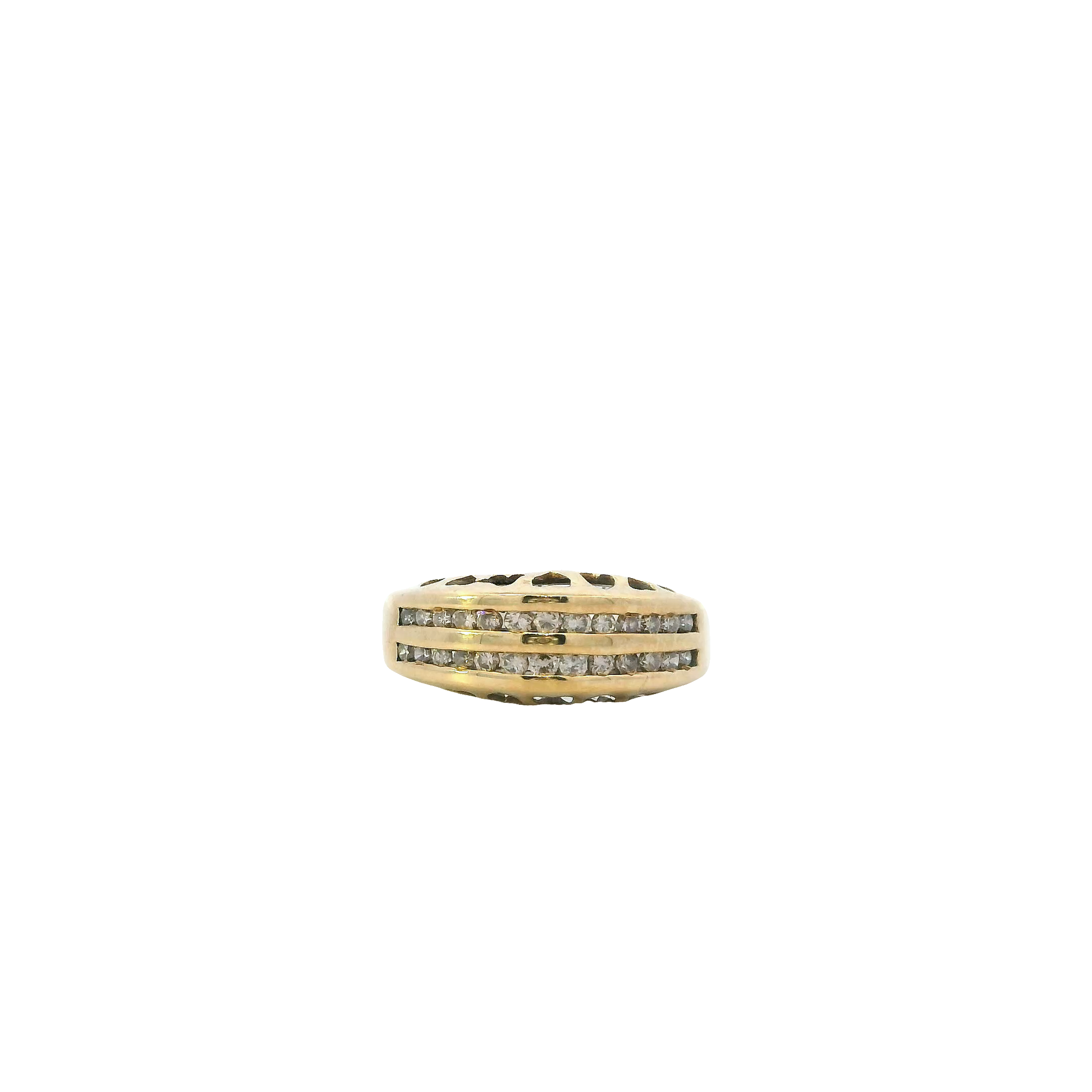 10K Yellow Gold Diamond Women's Ring -0.59ct