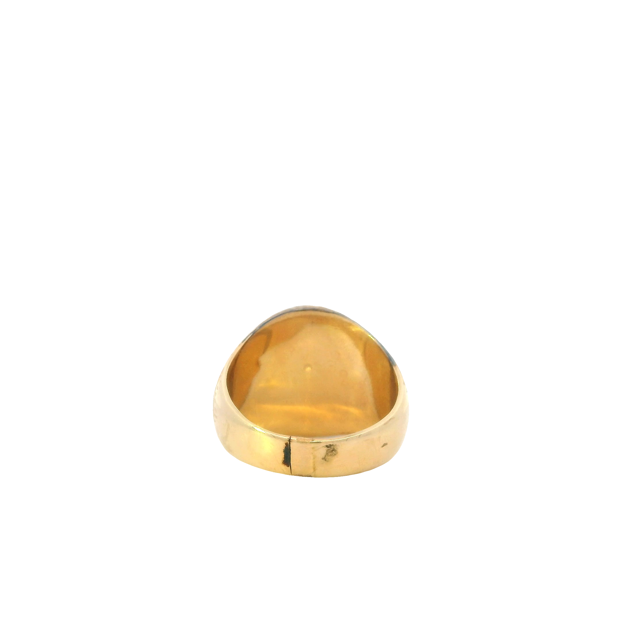 10K Yellow Gold Moonstone & Ruby Men's Ring
