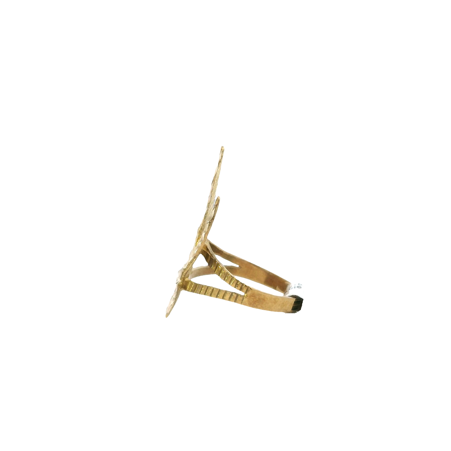 10K Yellow Gold Men's Cannabis Leaf Ring