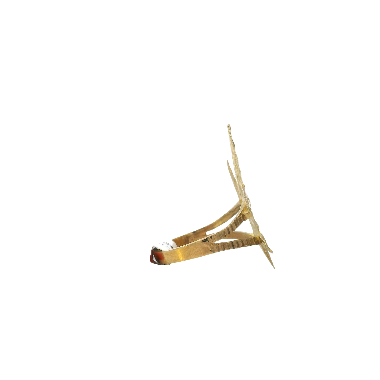 10K Yellow Gold Men's Cannabis Leaf Ring