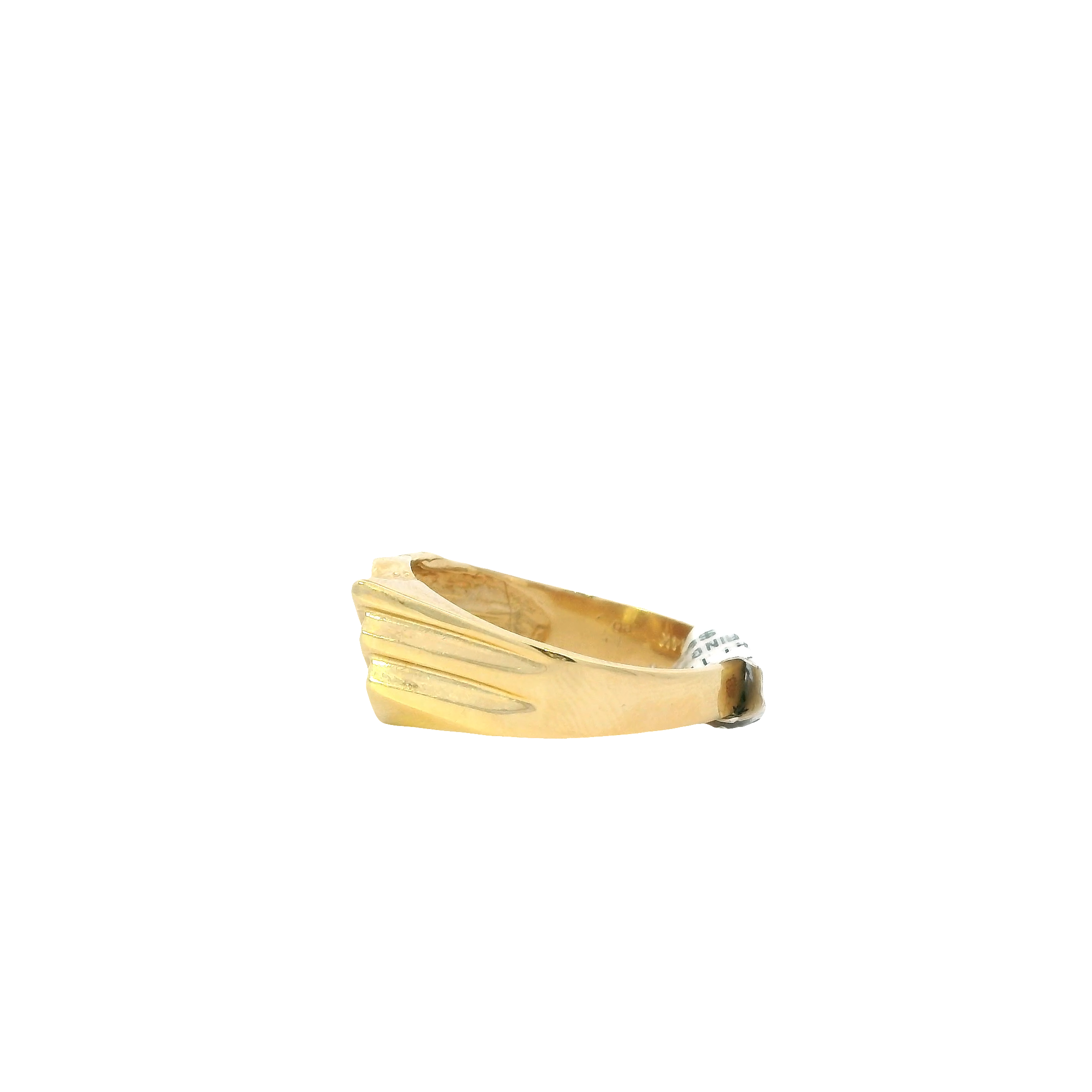 14K Yellow Gold Nugget Men's Ring