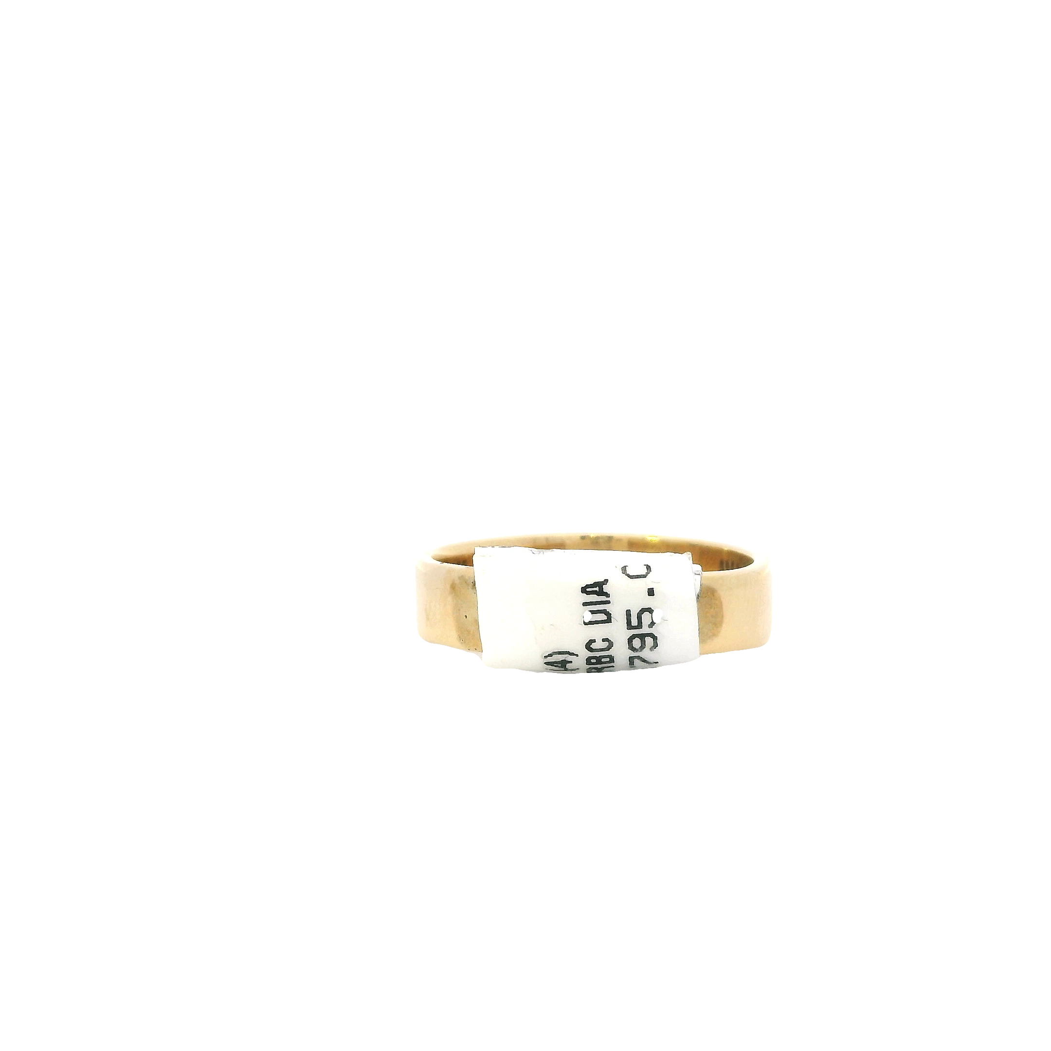 14K Yellow Gold Diamond Men's Ring -0.11ct
