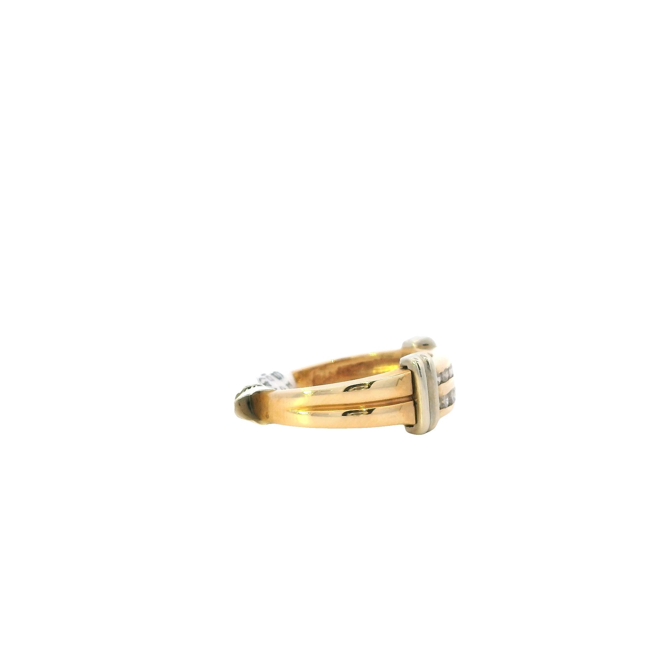 14K Yellow Gold Diamond Women's Ring -0.56ct