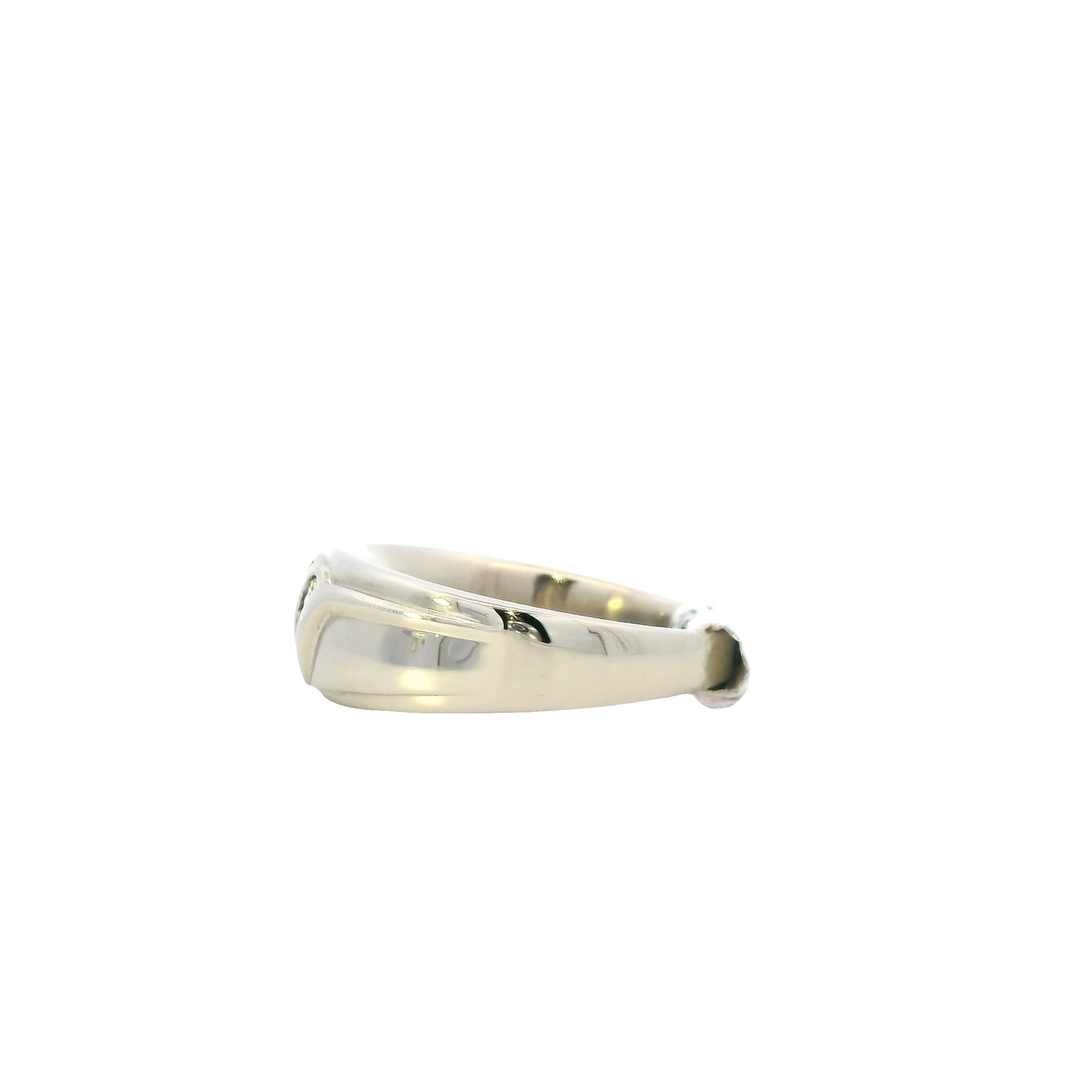 14K White Gold Diamond Men's Ring - 0.55ct