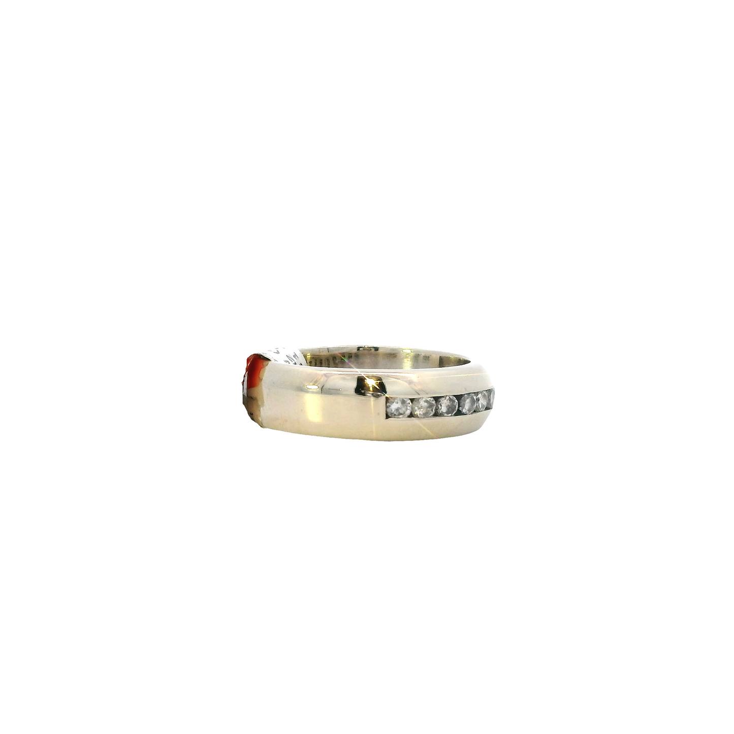 14K White Gold Diamond Men's Ring -0.50ct