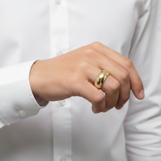 14K Yellow Gold 8MM Band