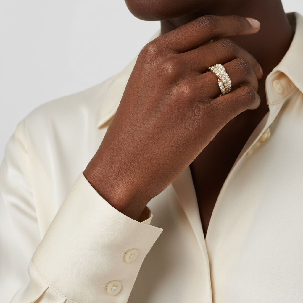 14K Yellow Gold Diamond Women's Ring -1.00ct
