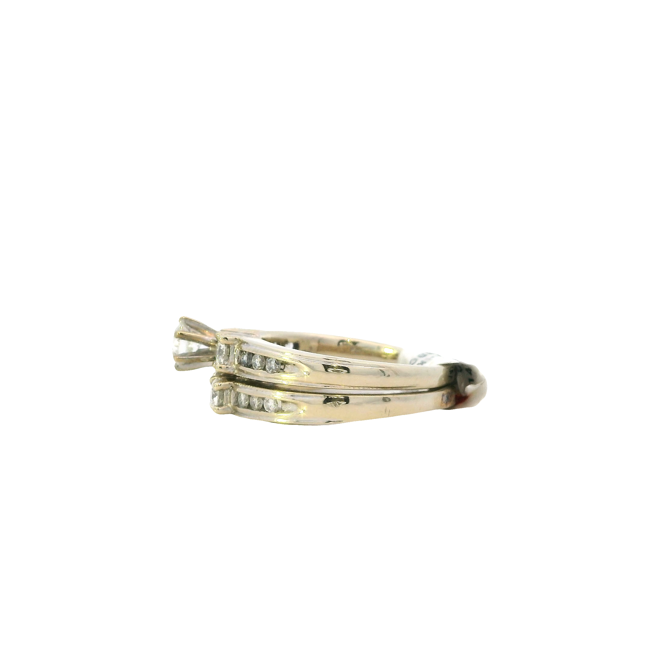 14K White Gold Diamond Women's Engagement & Wedding Ring Set - 1.50ct