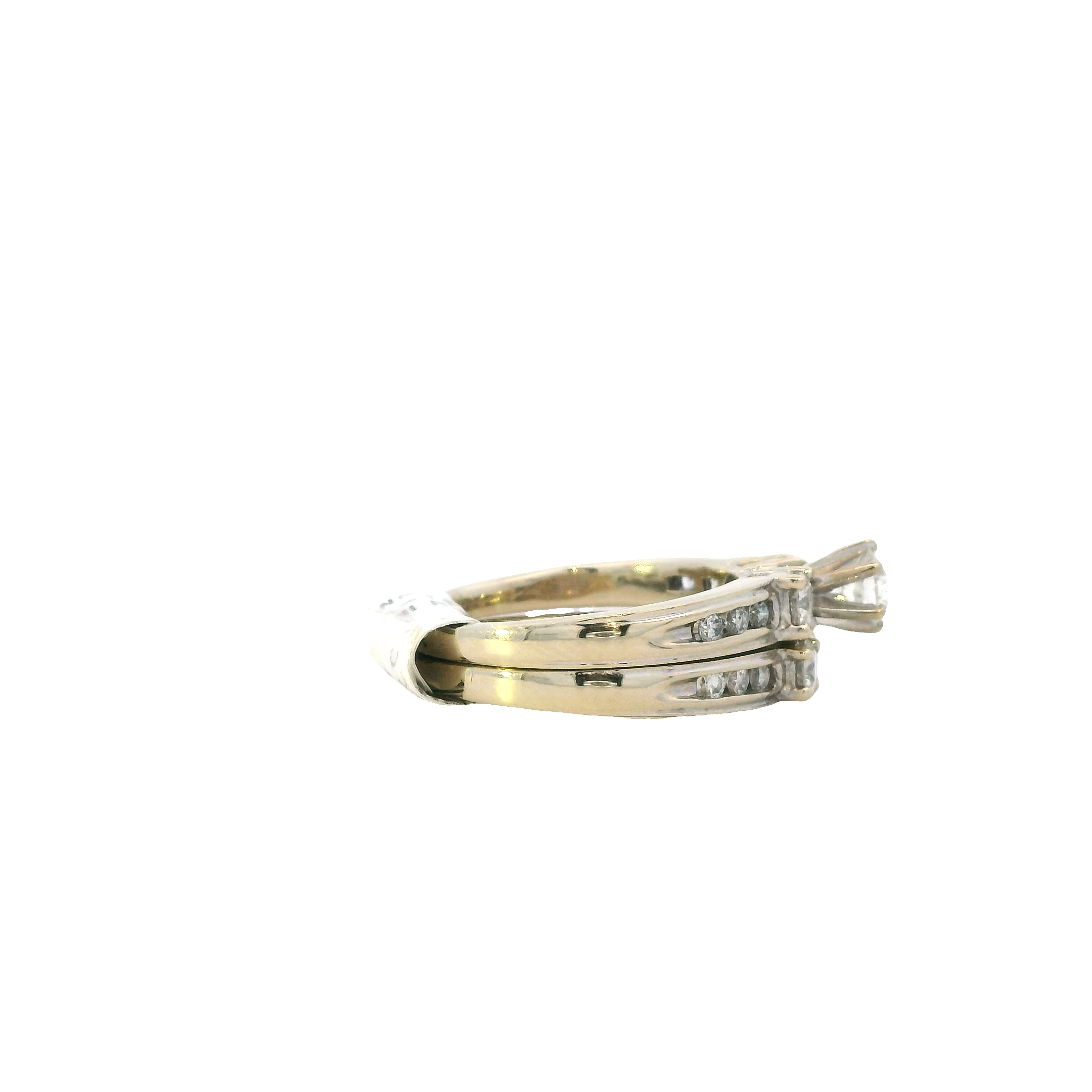 14K White Gold Diamond Women's Engagement & Wedding Ring Set - 1.50ct