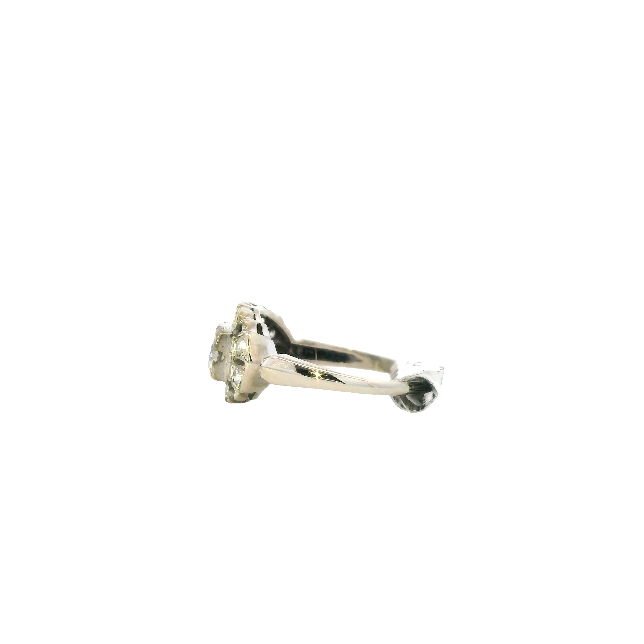 14K White Gold Diamond Women's Ring -1.38ct
