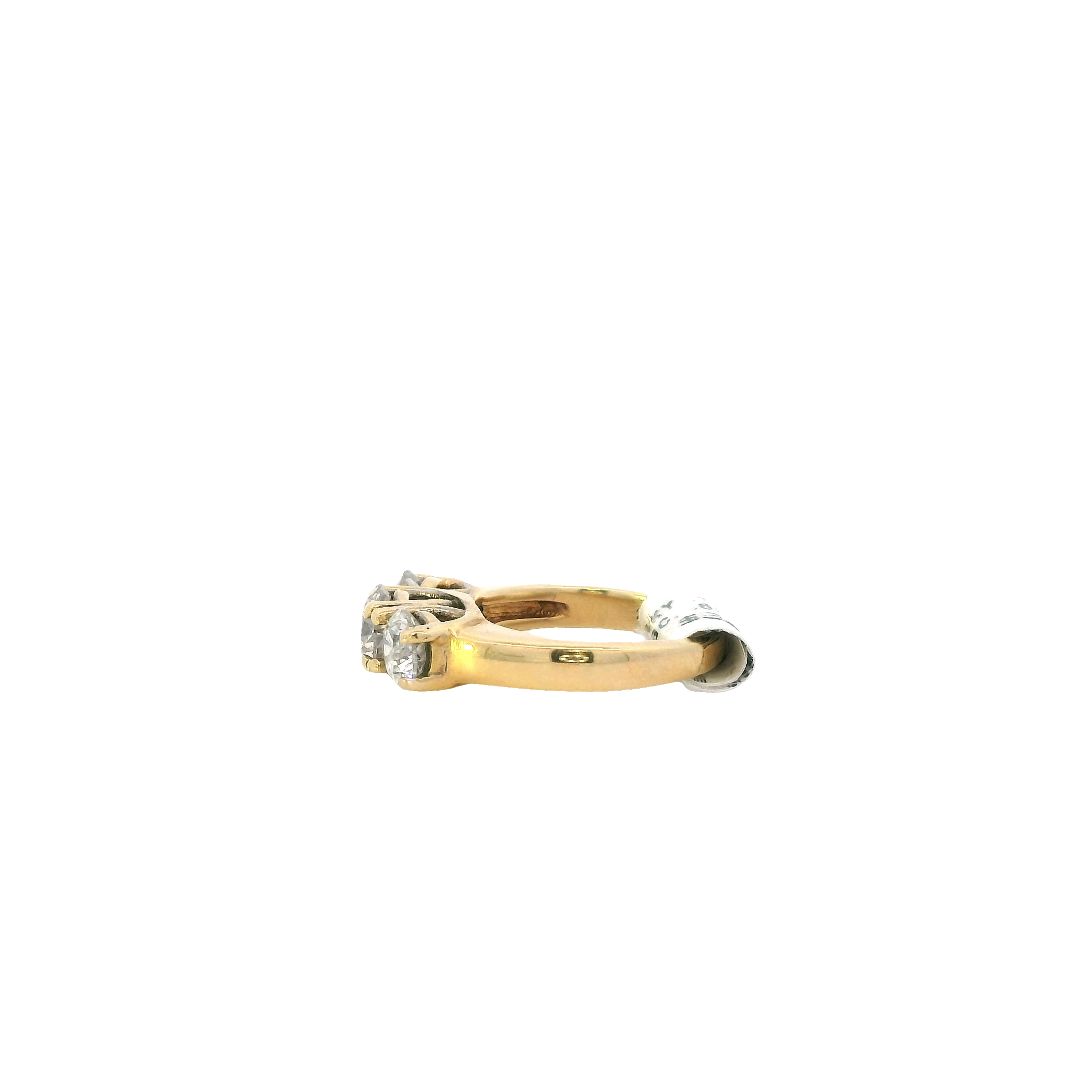 14K Yellow Gold Diamond Women's Ring -2.02ct