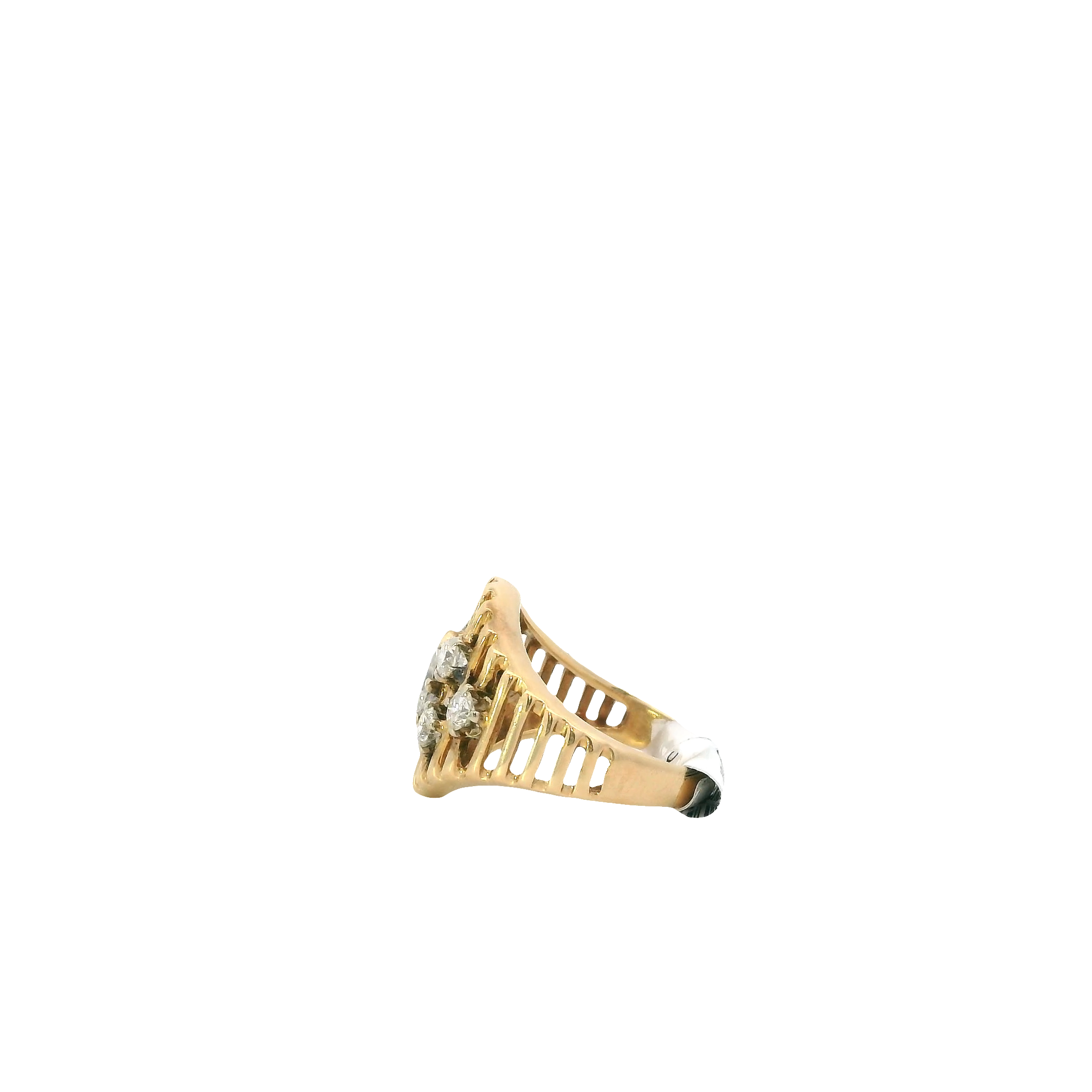 14K Yellow Gold Diamond Women's Ring -1.22ct