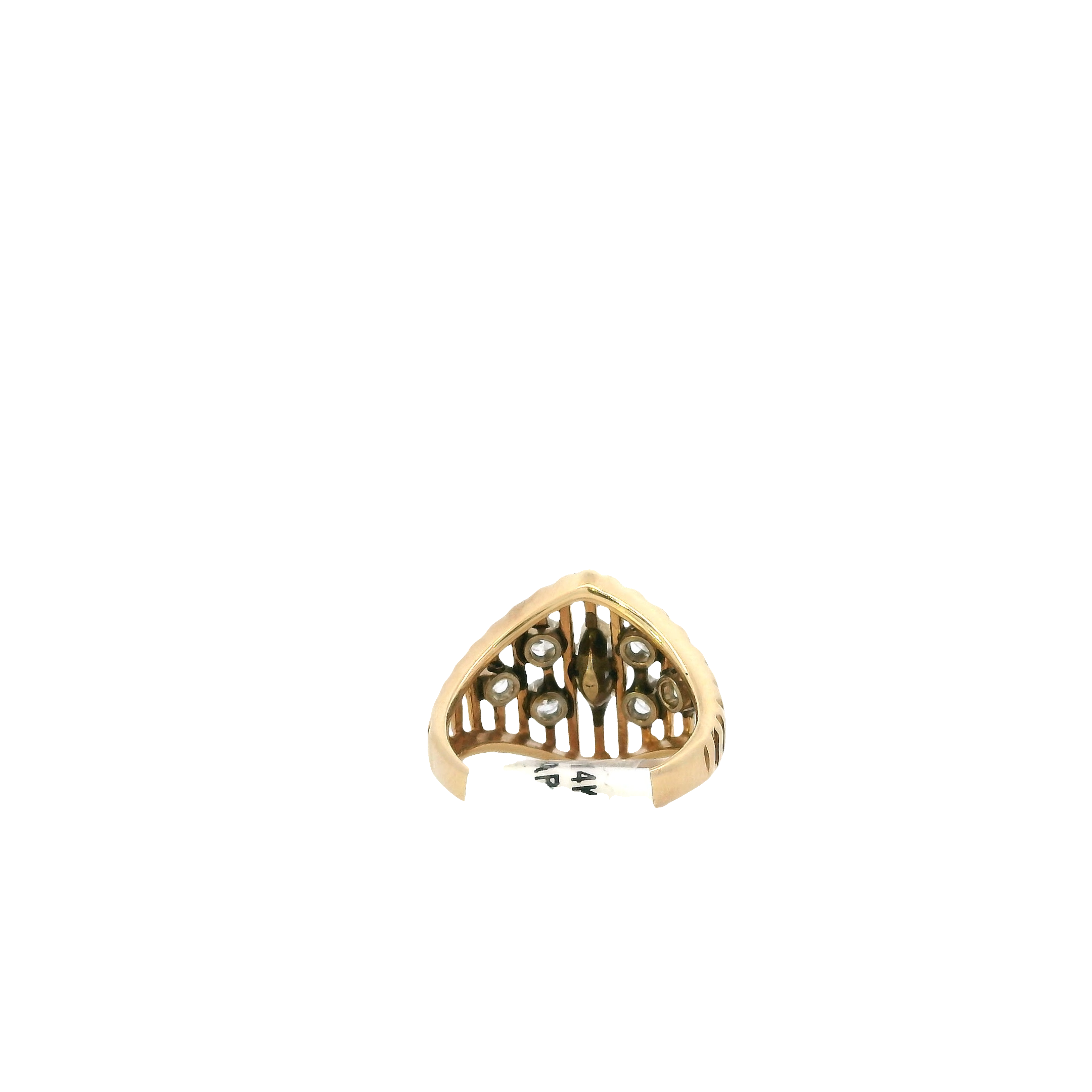 14K Yellow Gold Diamond Women's Ring -1.22ct