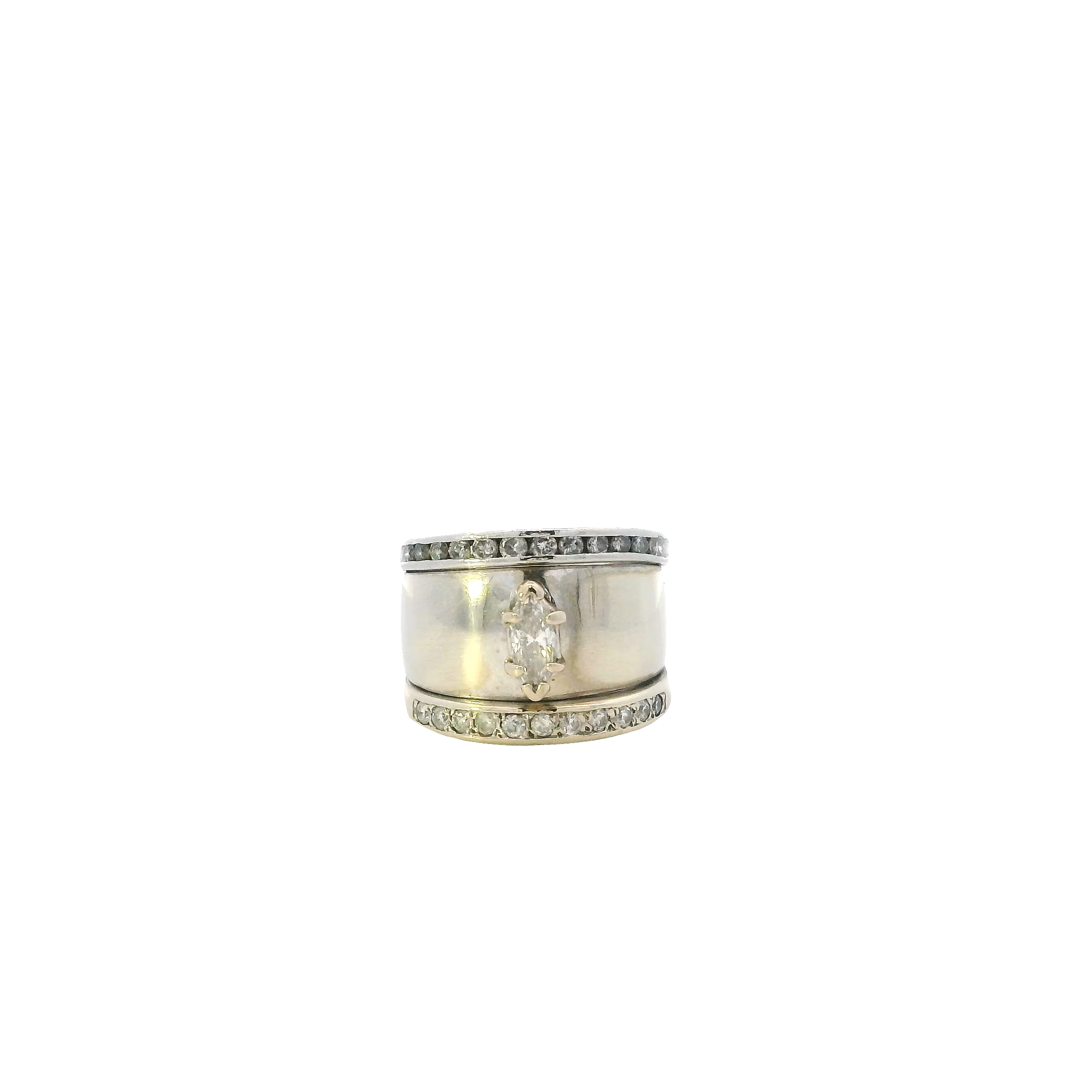 14K White Gold Diamond Women's Ring -0.58ct