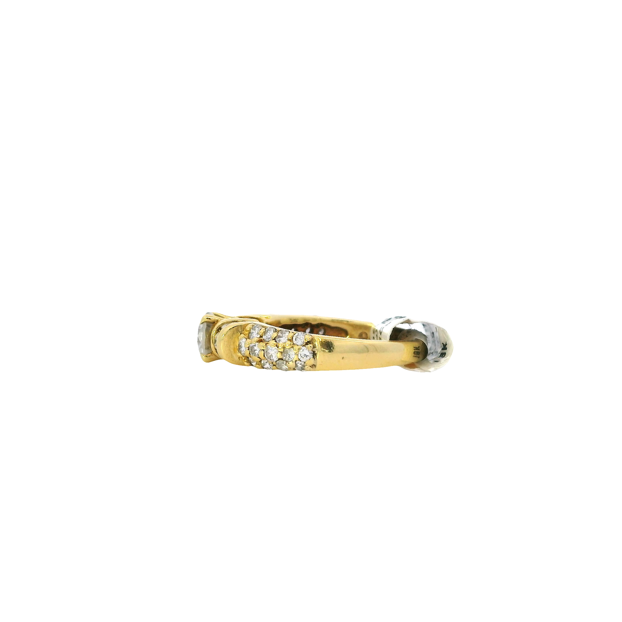 18K Yellow Gold Diamond Women's Ring - 1.35ct