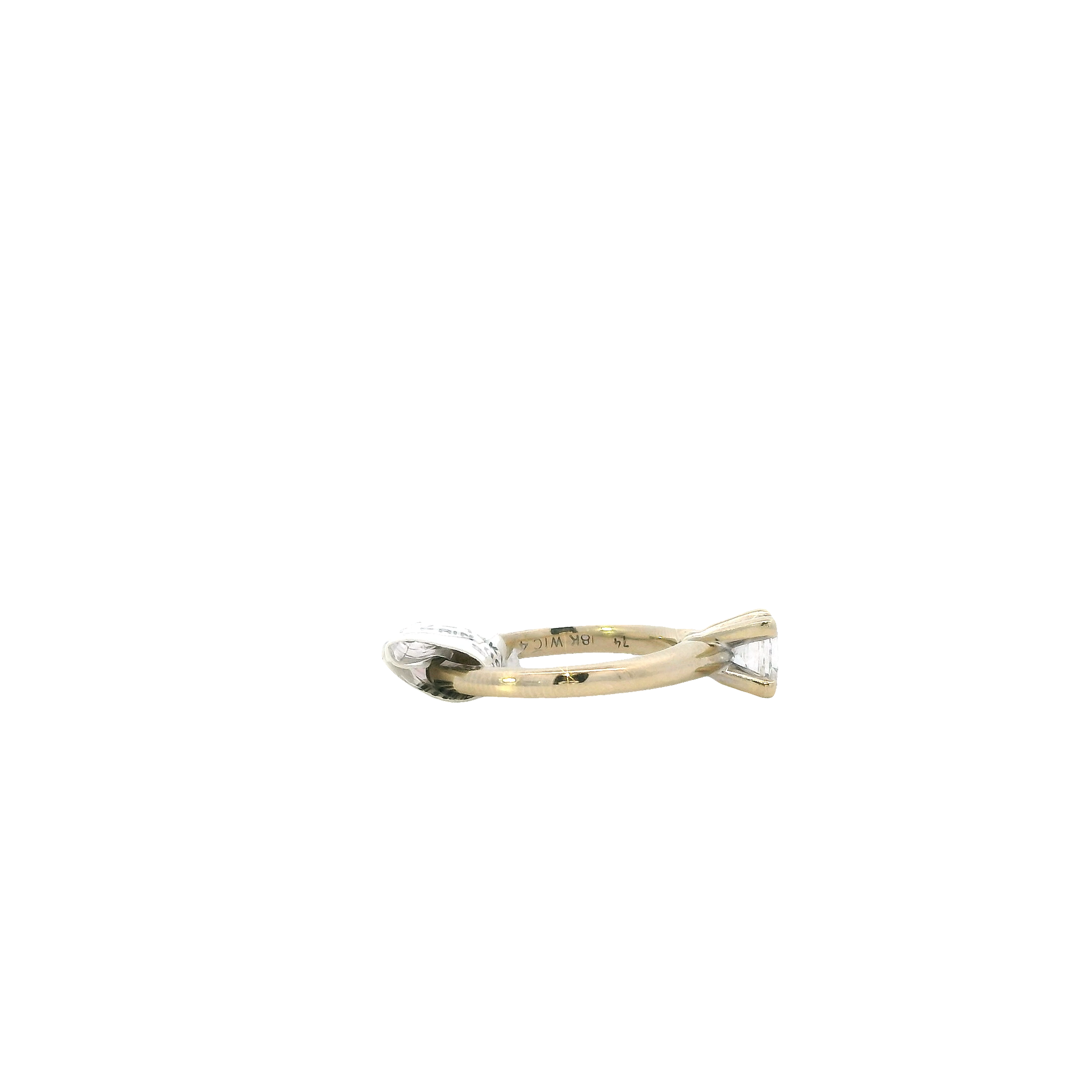 14K White Gold Diamond Solitaire Ring - 0.74ct