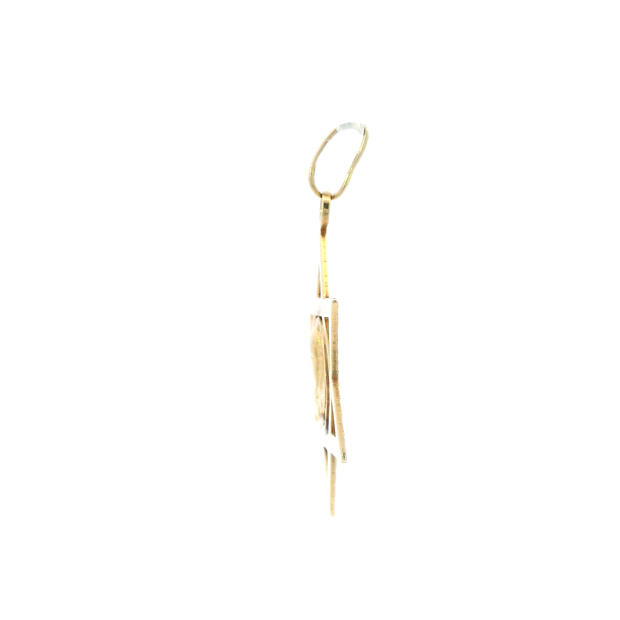 14K Yellow Gold Double Sided Star of David Religious Figure Pendant