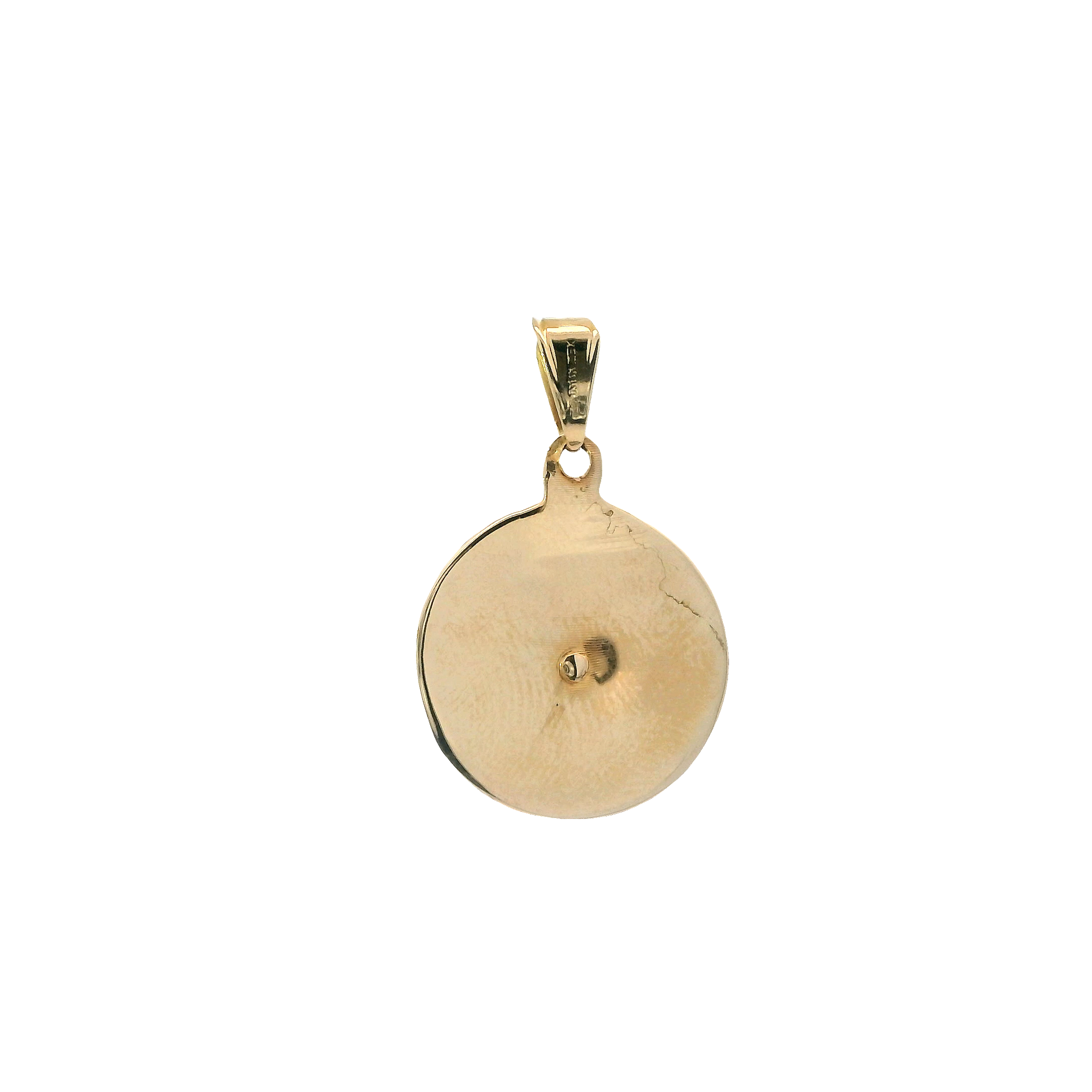 14K Tri-Color Gold Virgin Mary Religious Pendant