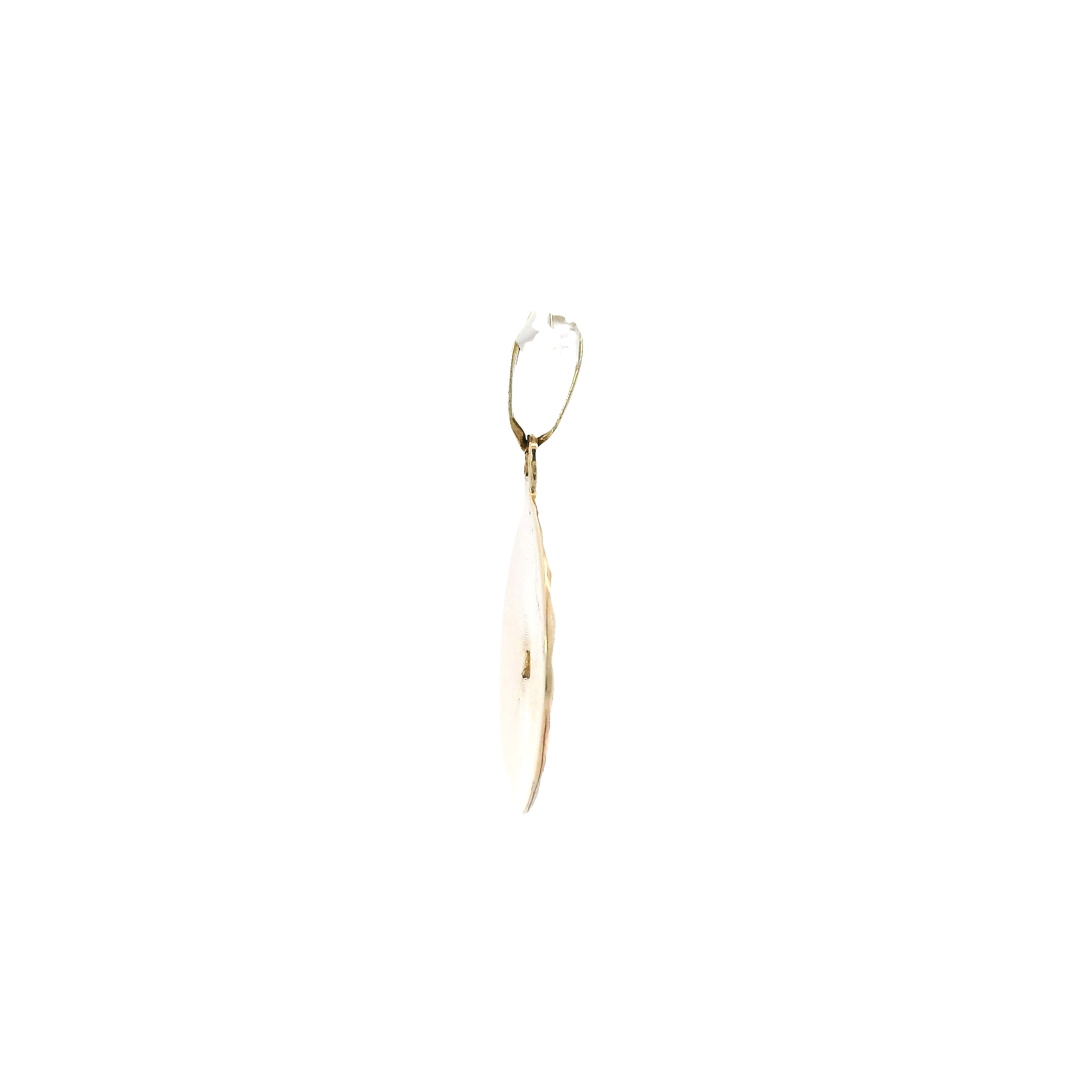 14K Tri-Color Gold Virgin Mary Religious Pendant