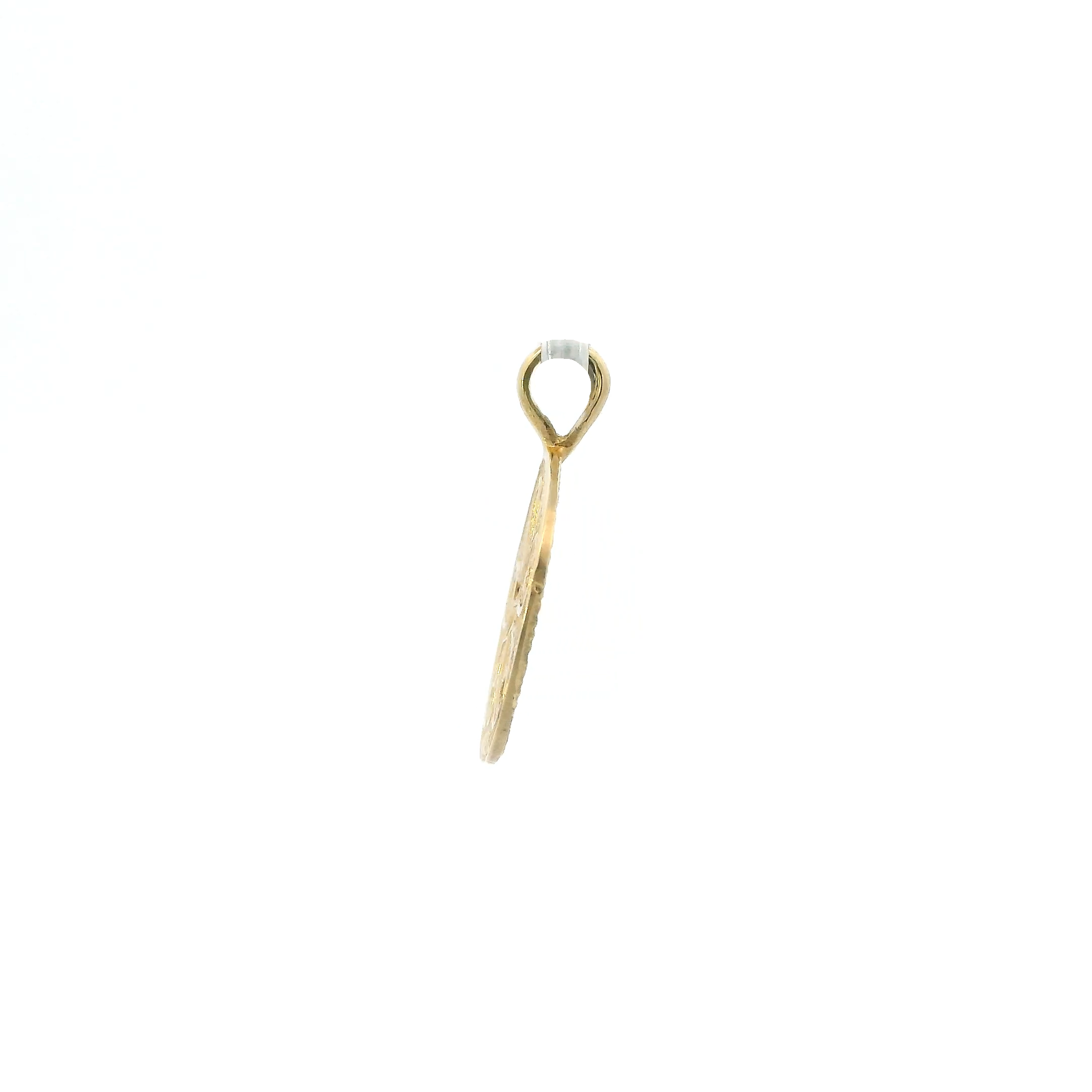 14K Yellow Gold Sand Dollar Pendant