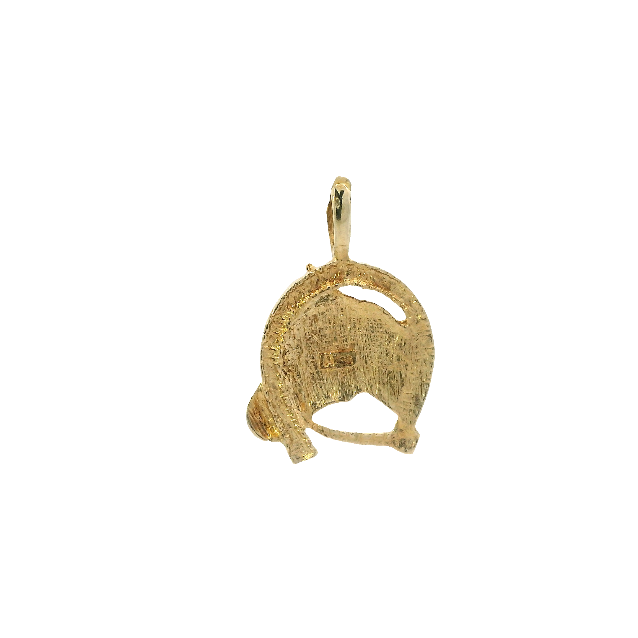 10K Yellow Gold Horse/Horseshoe Pendant