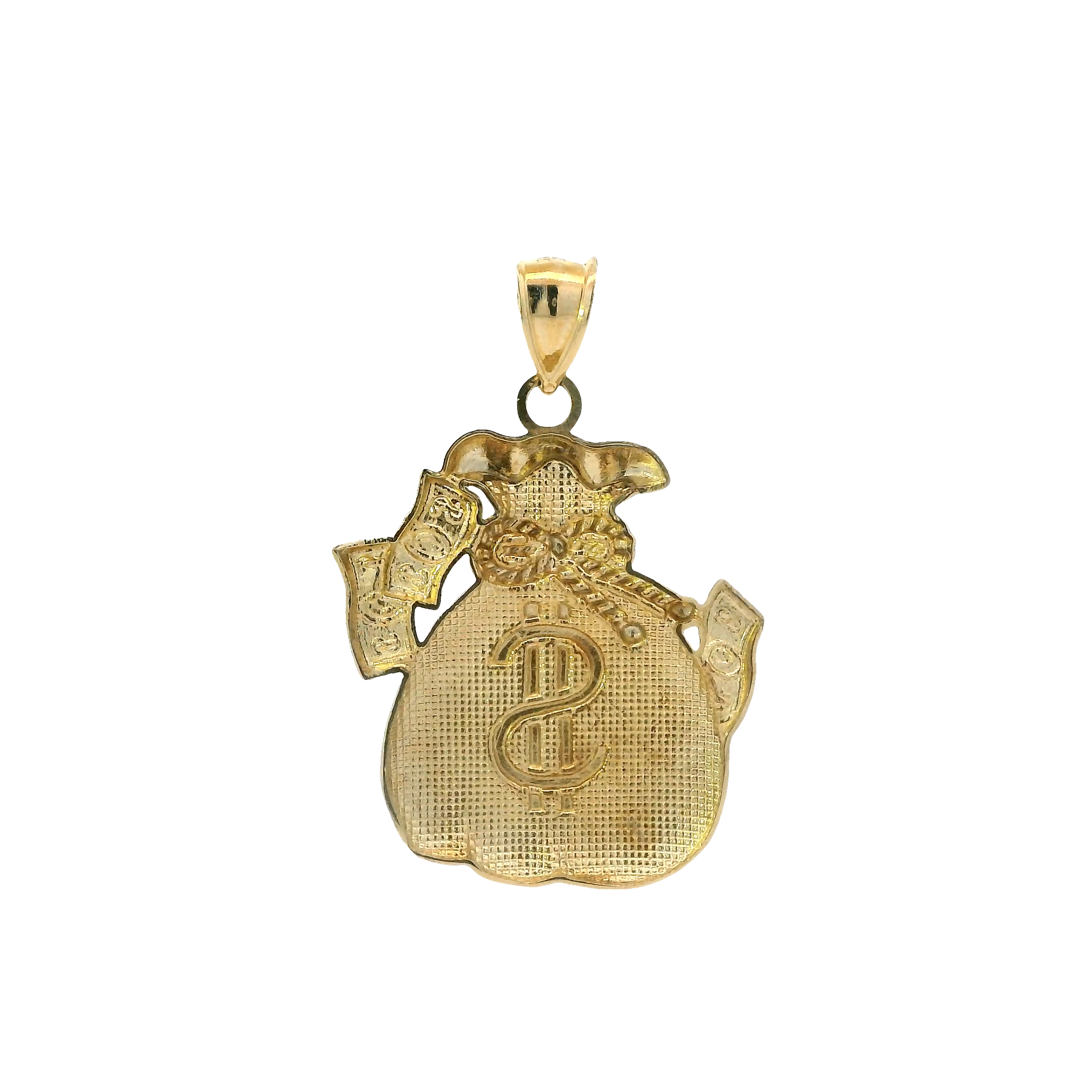 10K Yellow Gold Money Bag Pendant