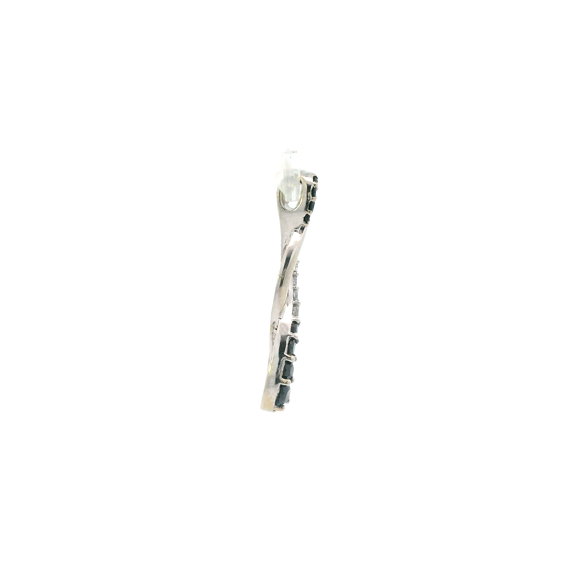 10K White Gold Diamond Twist Pendant - 0.25ct