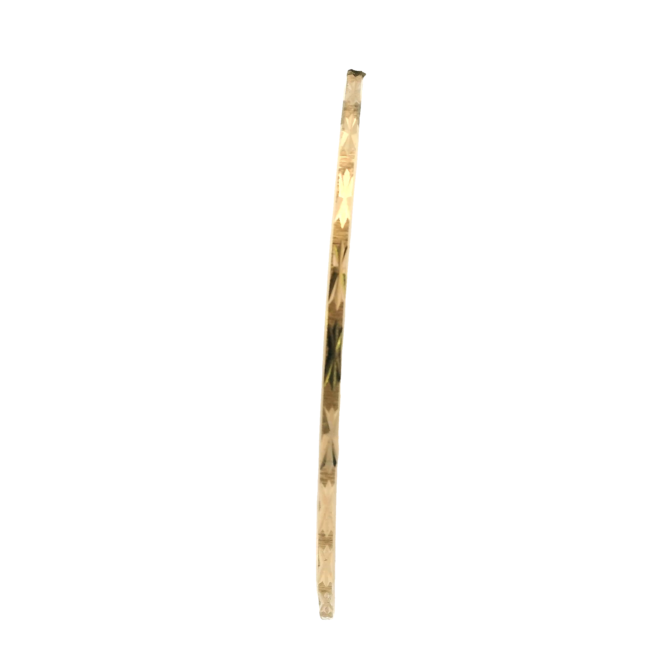 New 14K Yellow Gold Star Design Bangle
