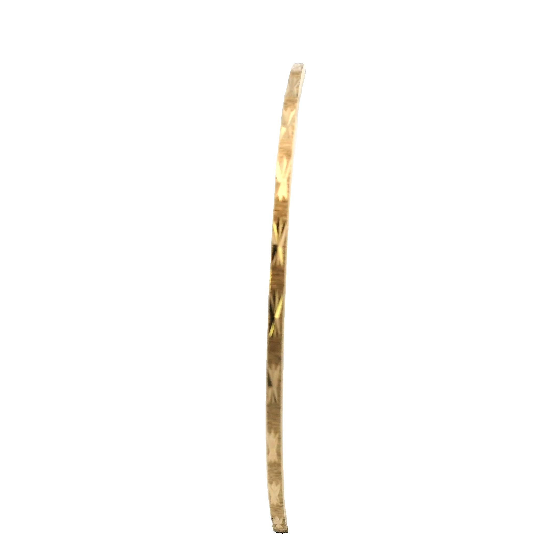New 14K Yellow Gold Star Design Bangle Bracelet