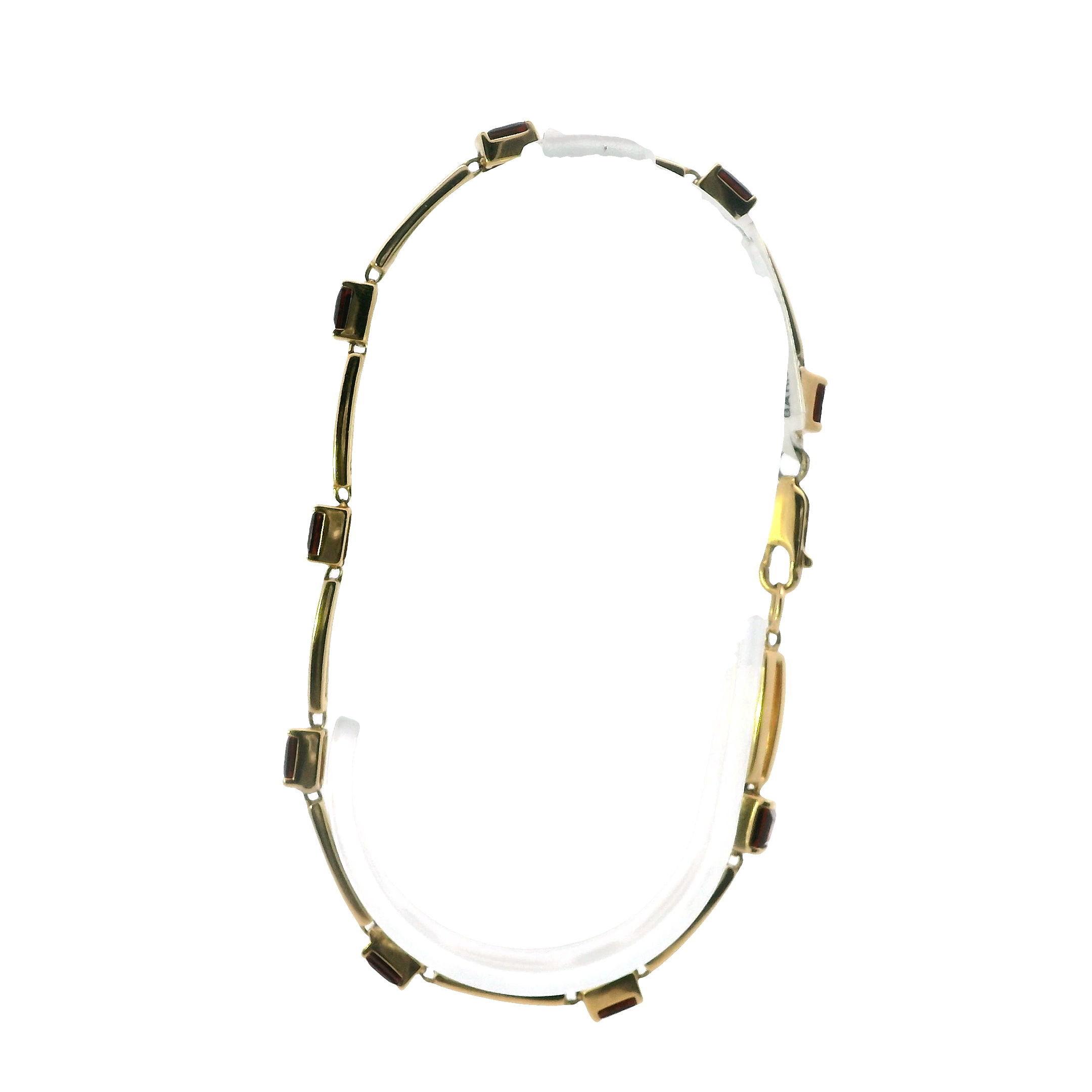 14K Yellow Gold Garnet Bracelet