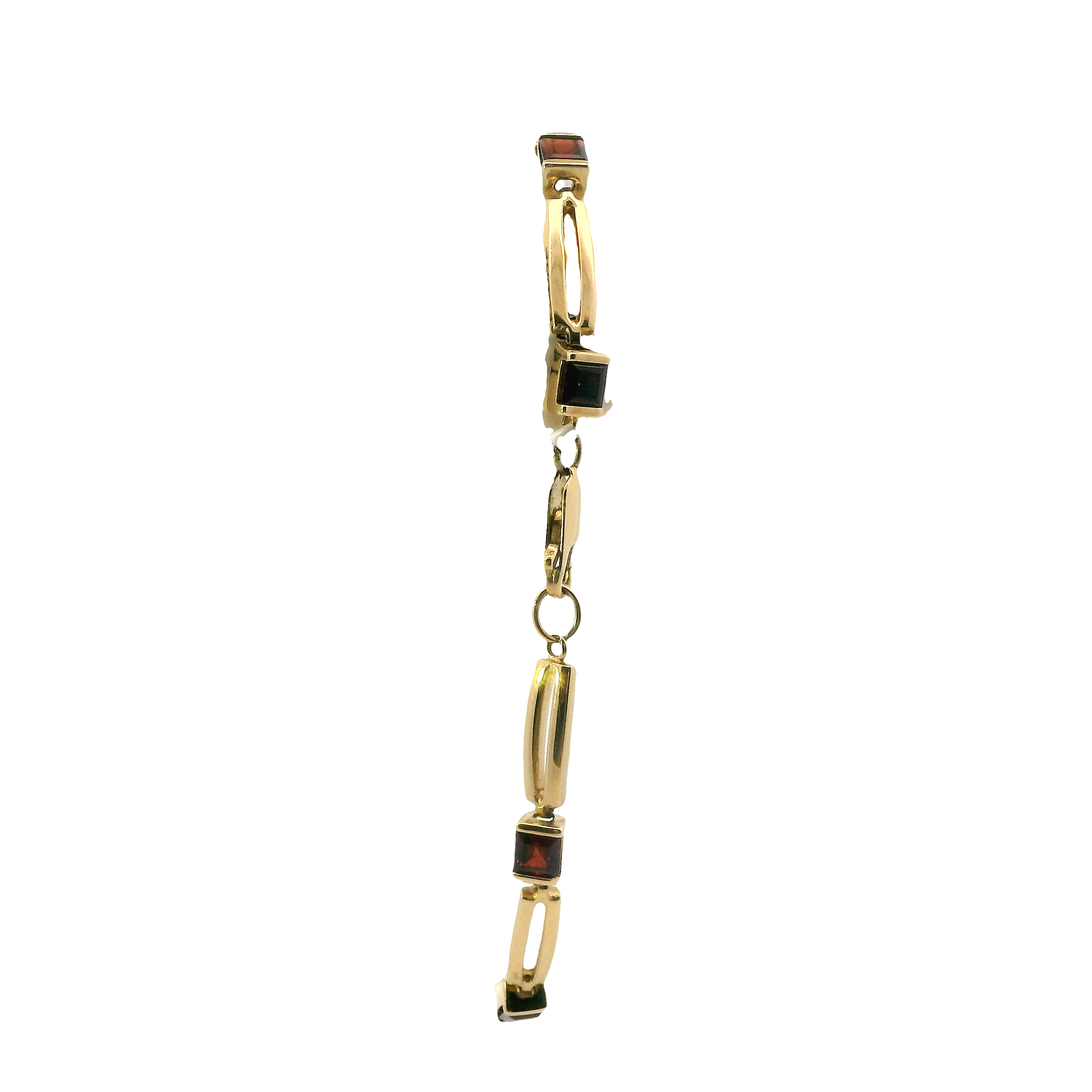 14K Yellow Gold Garnet Bracelet