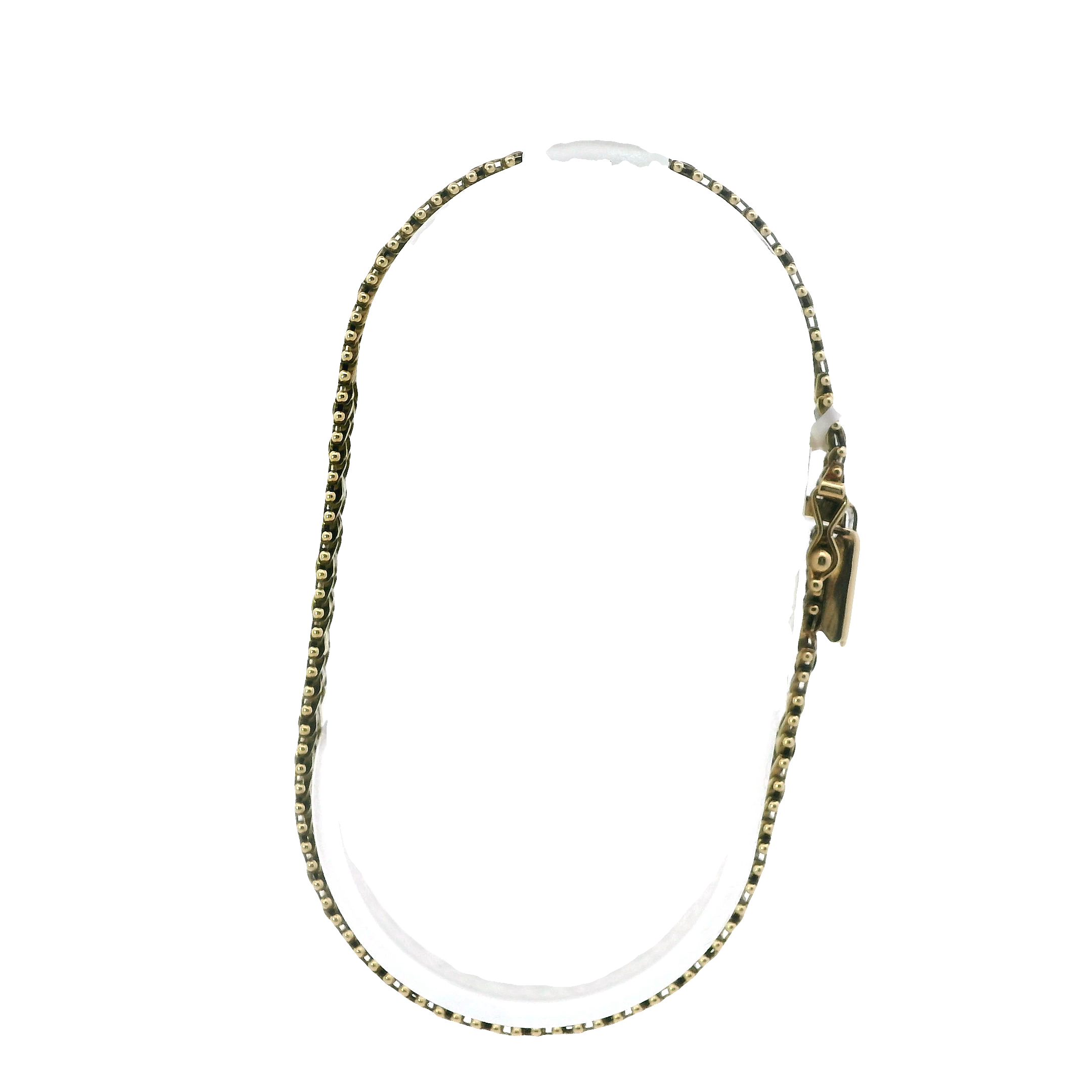 14K Yellow Gold Bar/Beaded Bracelet