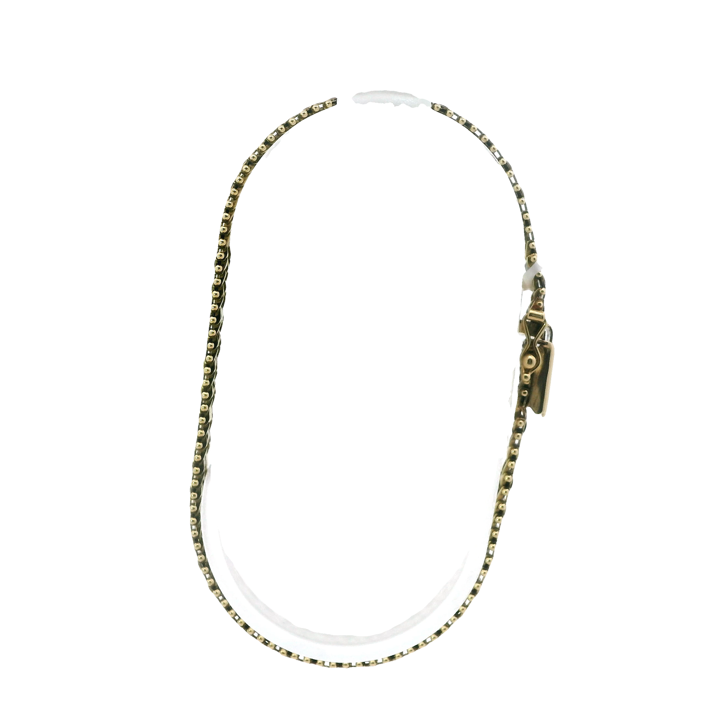 14K Yellow Gold Bar/Beaded Bracelet