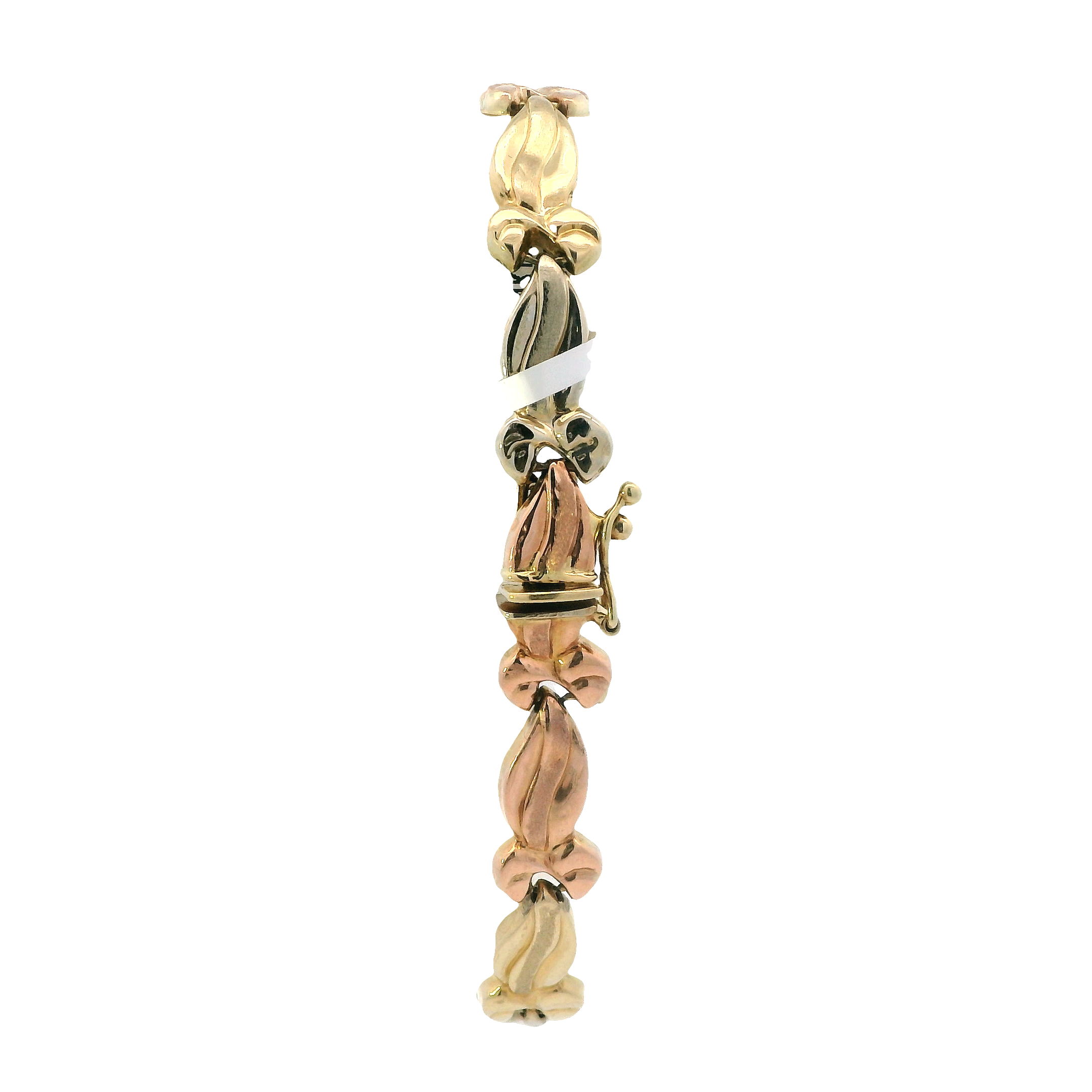 14K Tri-Color Hollow Bracelet