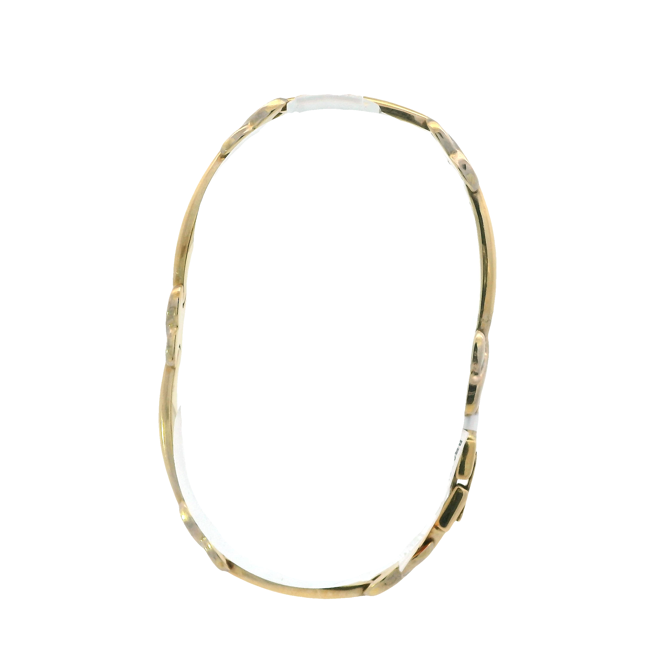 14K Yellow & White Gold X & Bar Link Bracelet