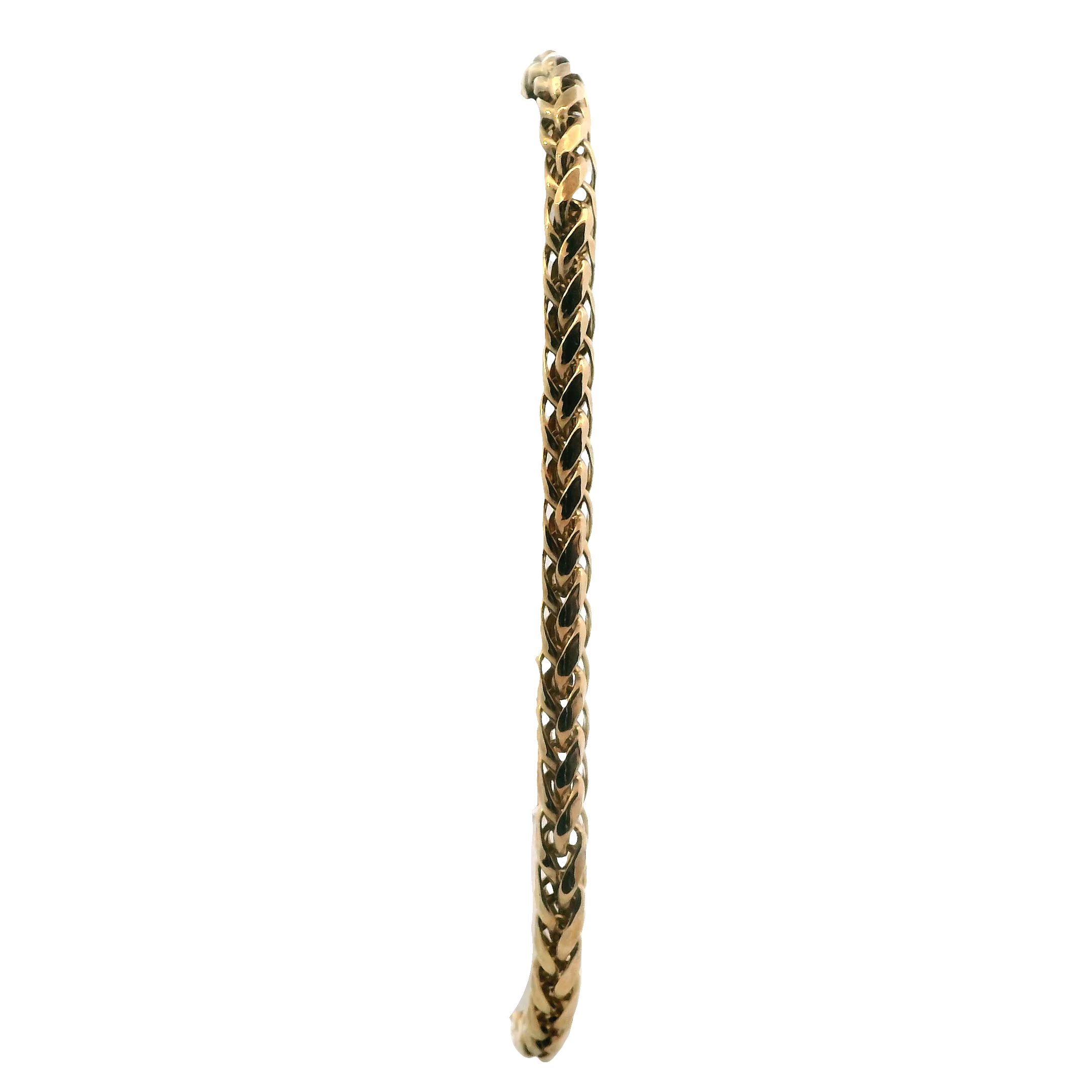 10K Yellow Gold Hollow Palm Wheat Bracelet