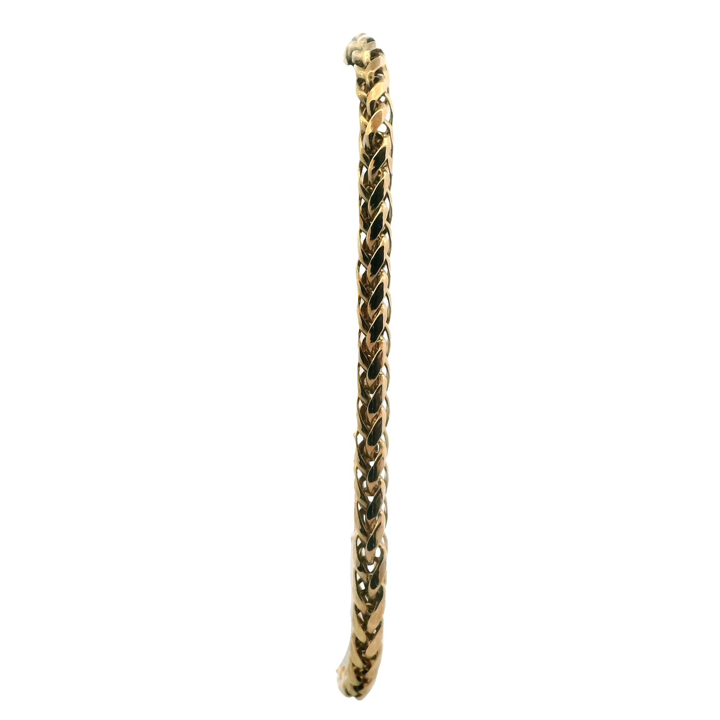 10K Yellow Gold Hollow Palm Wheat Bracelet