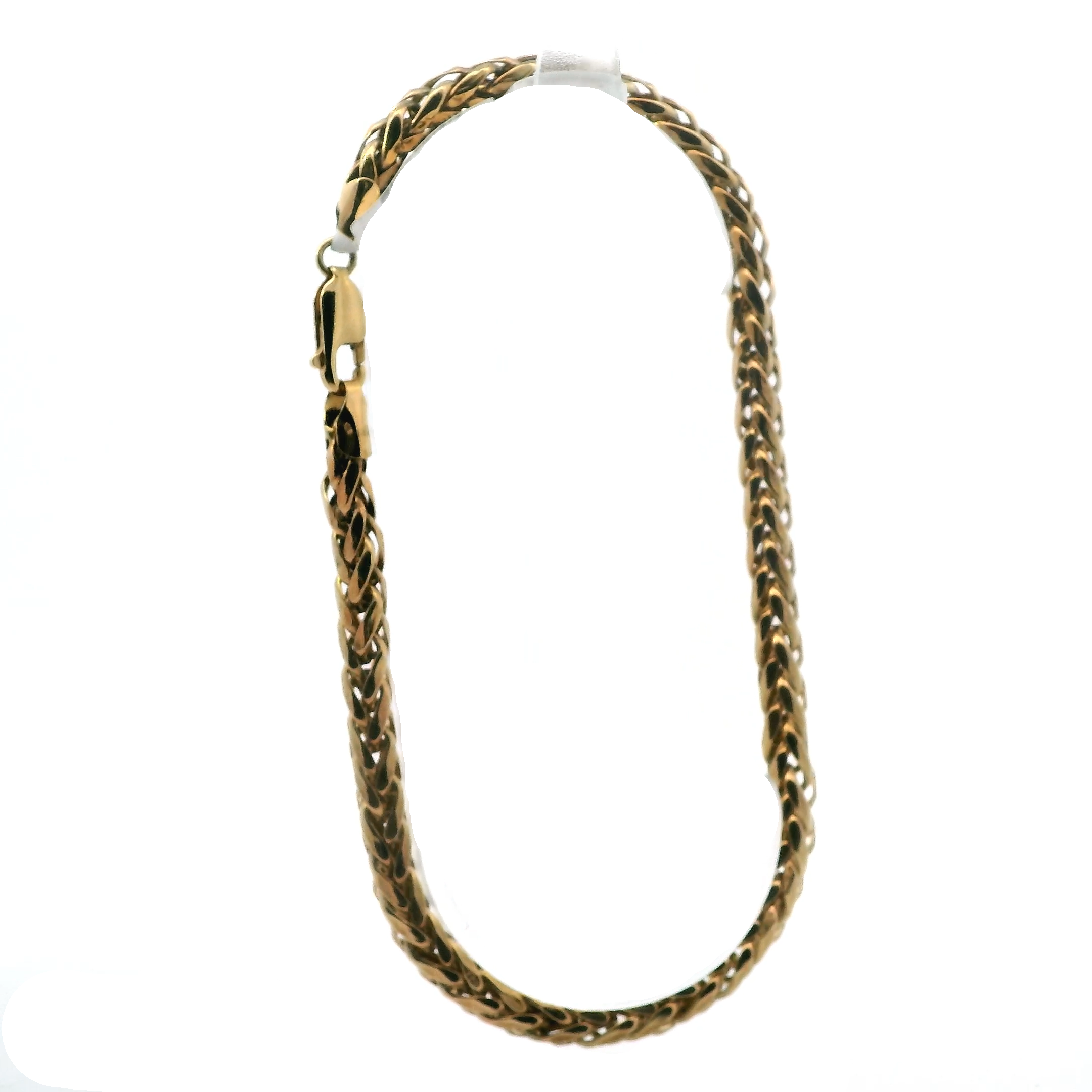 10K Yellow Gold Hollow Palm Wheat Bracelet