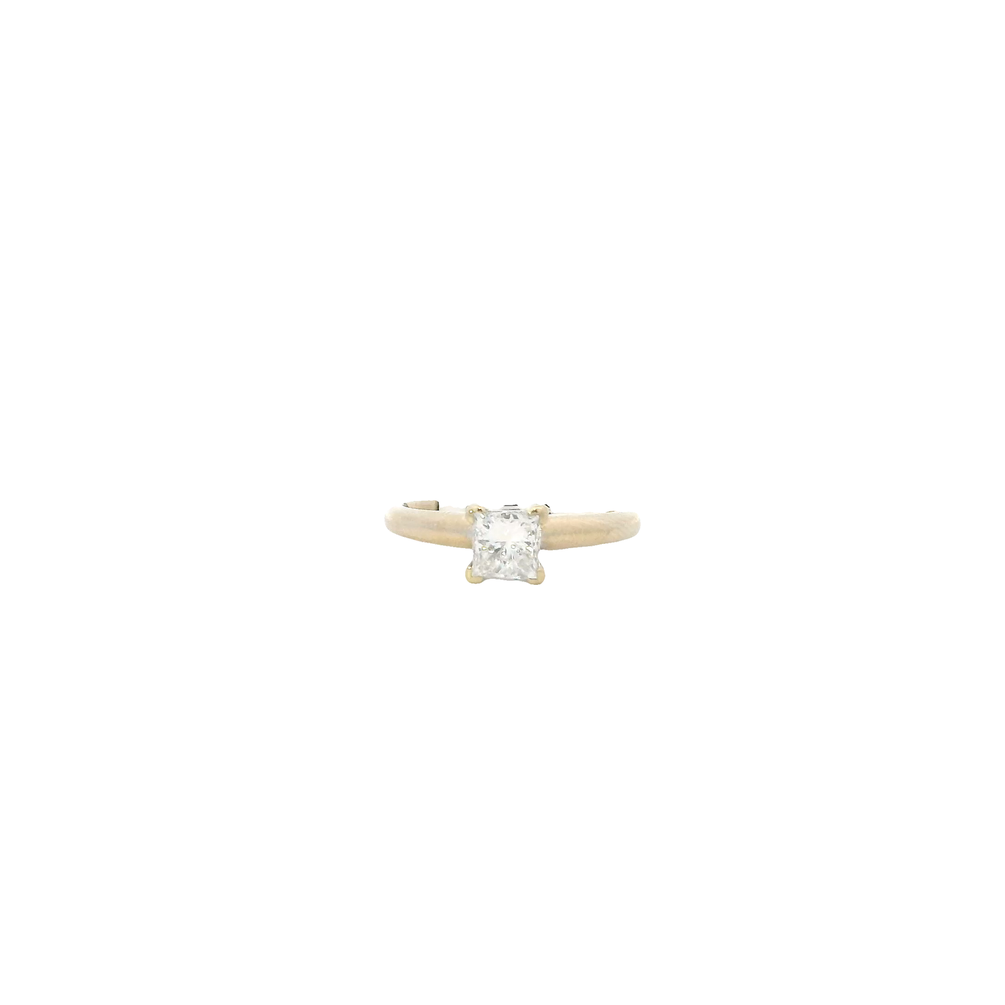 14K White Gold Diamond Solitaire Ring - 0.74ct
