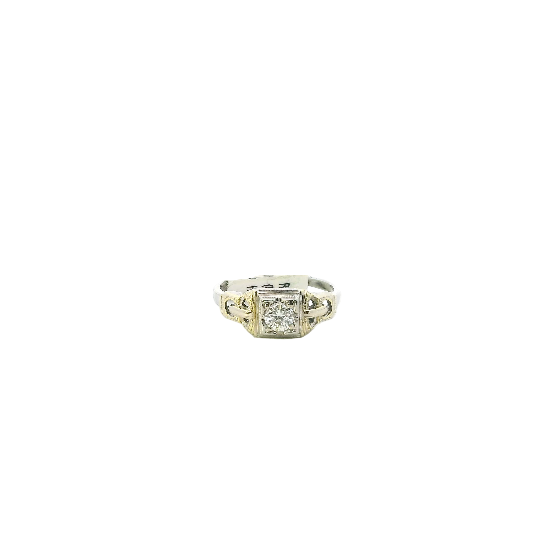 18K White Gold Solitaire Women's Ring-0.30ct