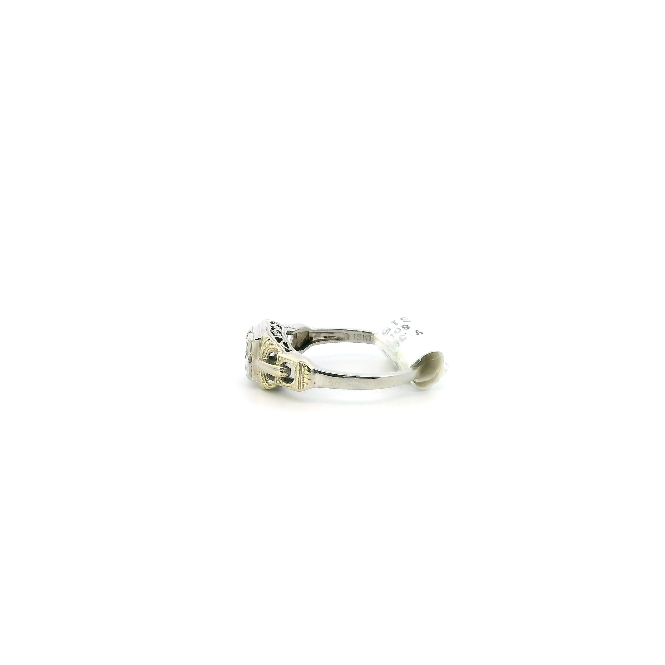 18K White Gold Solitaire Women's Ring-0.30ct