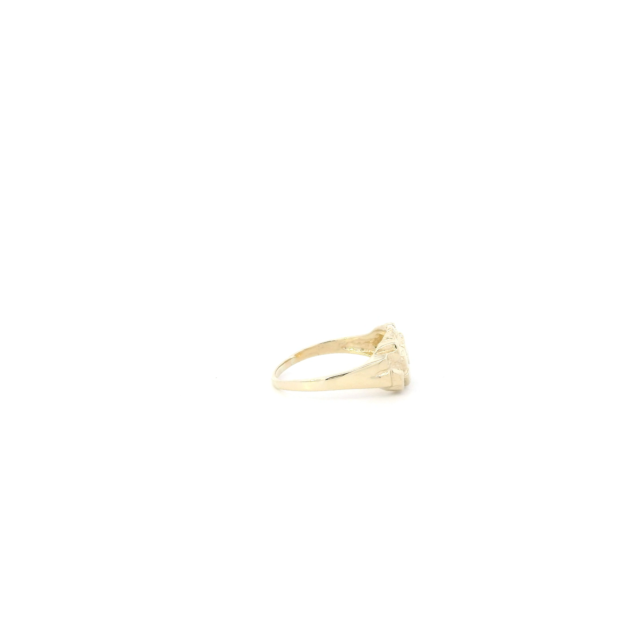 10K Yellow Gold Nugget Baby Ring