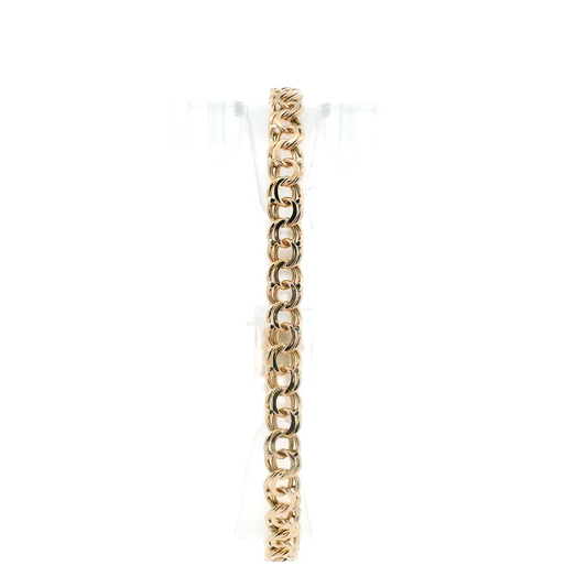 18K Yellow Gold 7" Double Link Bracelet
