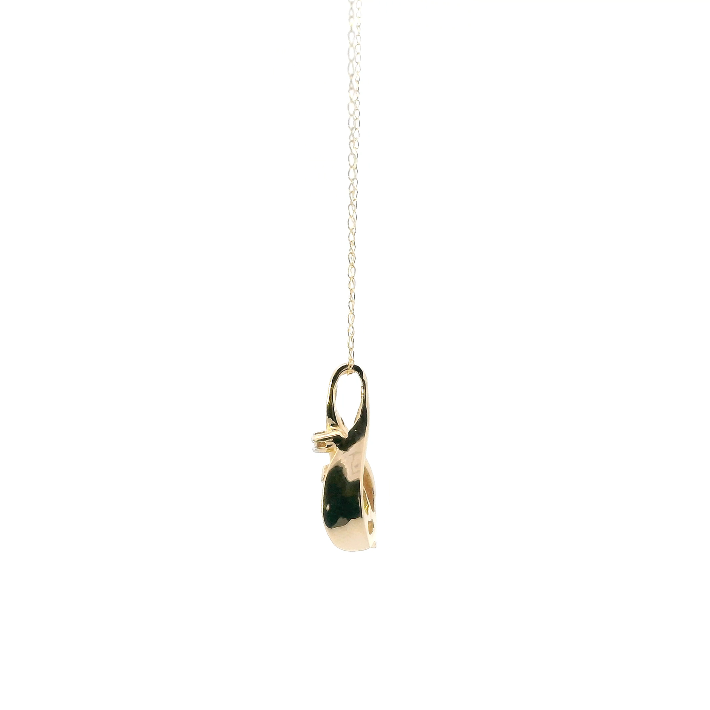 14K Yellow Gold Peridot & Diamond 18" Cable Chain -0.01ct