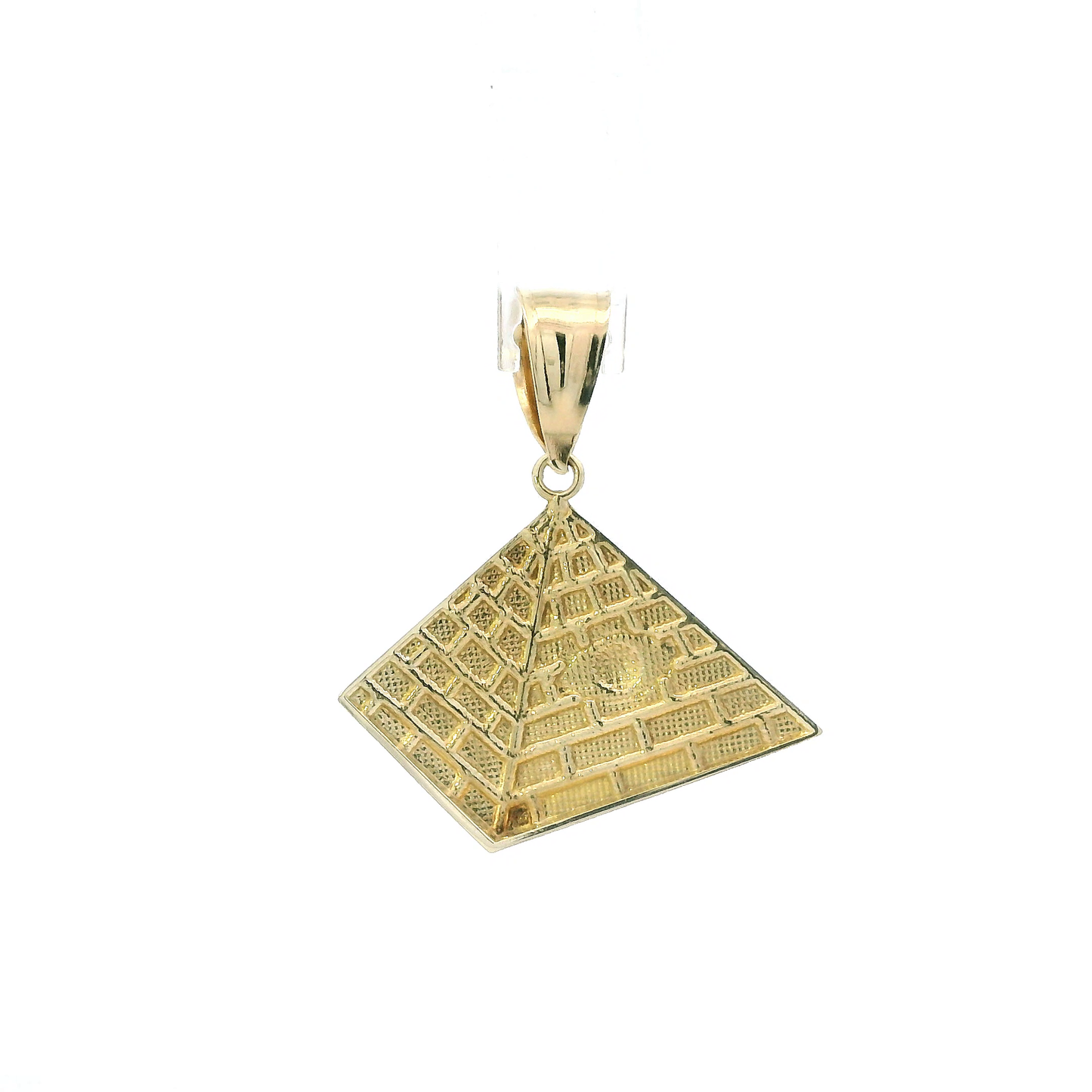 10K Yellow Gold Egyptian Horus Eye Pyramid Pendant