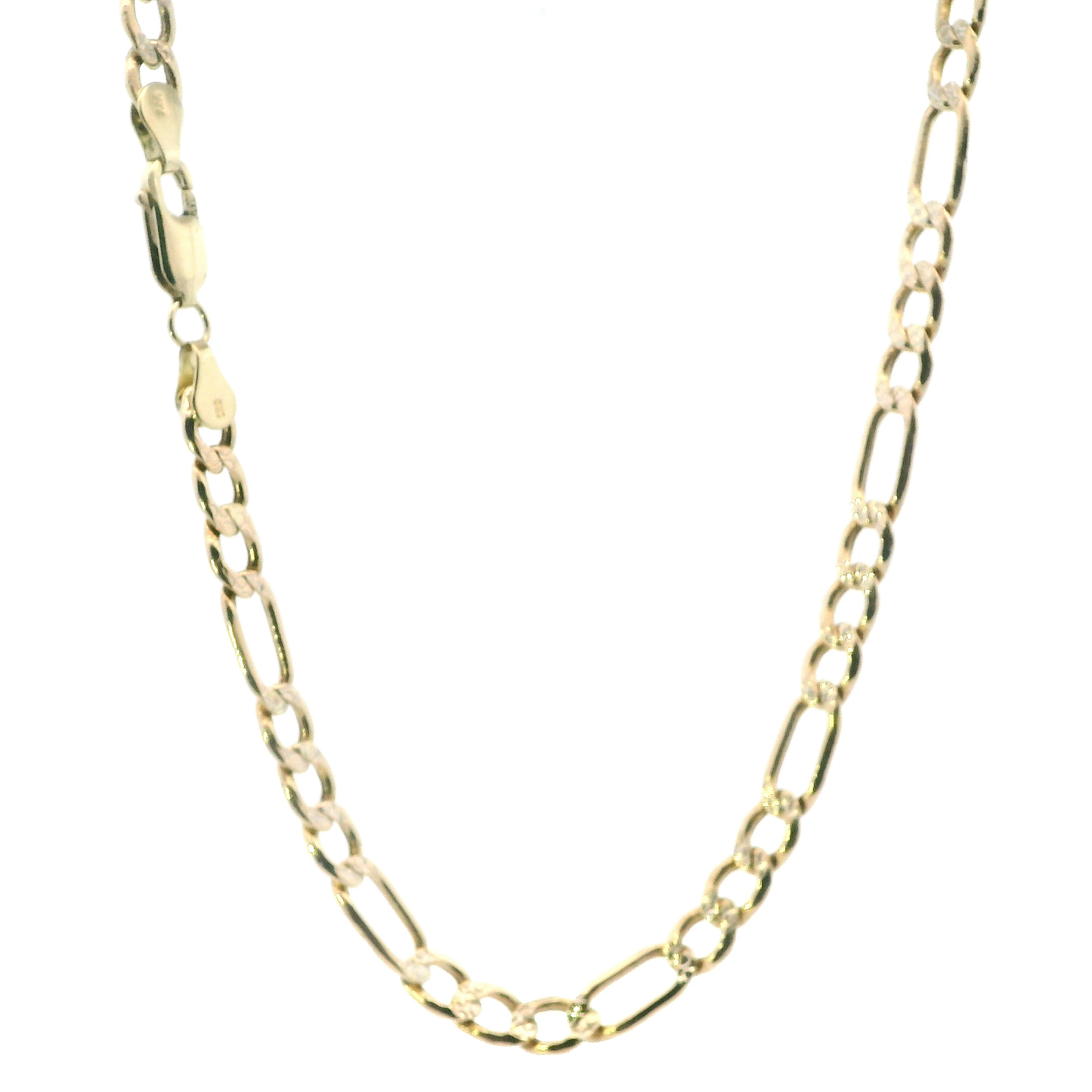 14K Yellow Gold 24.5" DC Figaro Chain