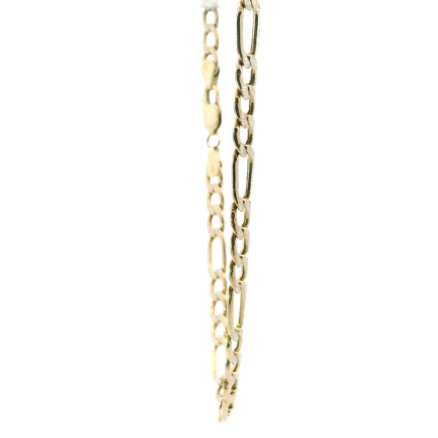 14K Yellow Gold 24.5" DC Figaro Chain