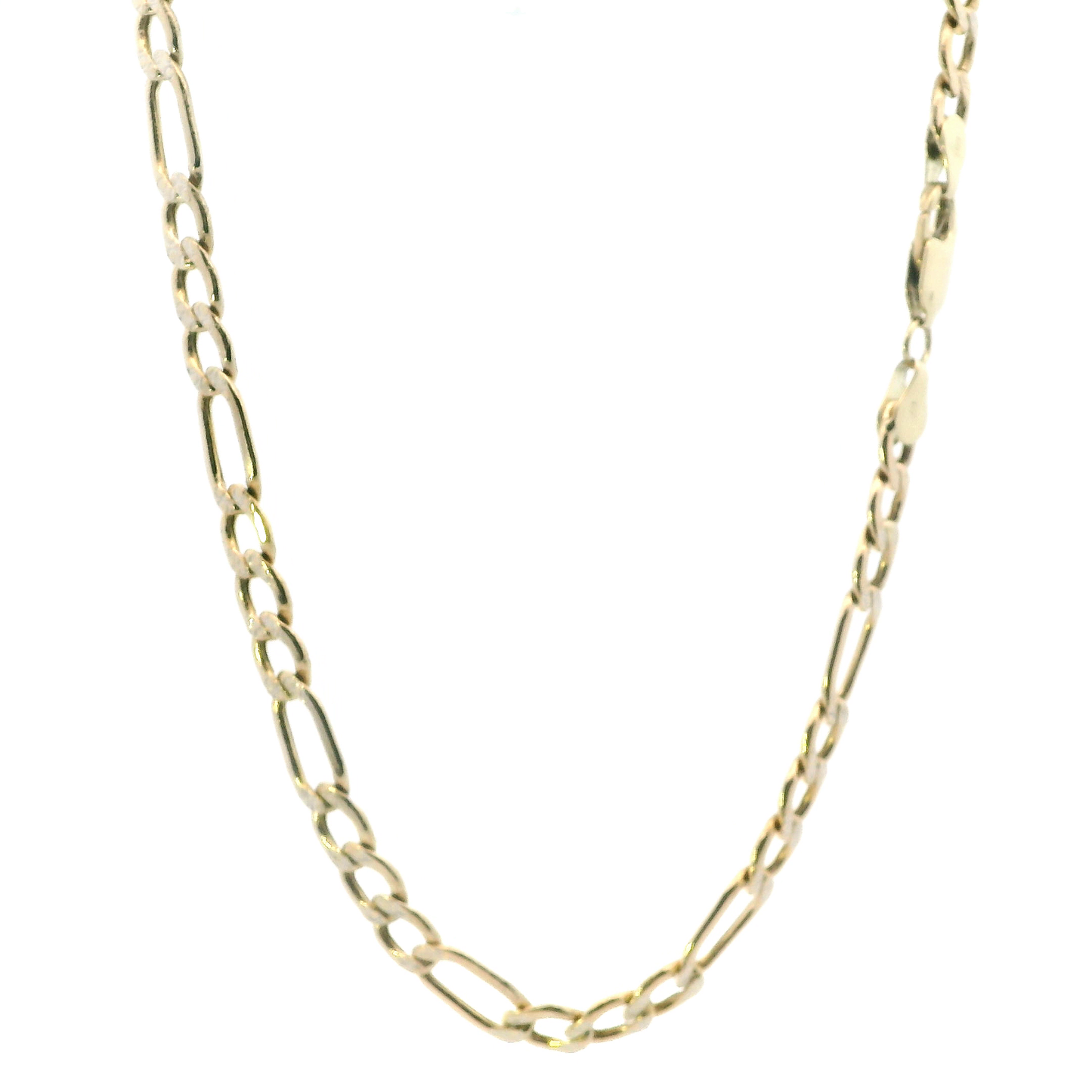 14K Yellow Gold 24.5" DC Figaro Chain