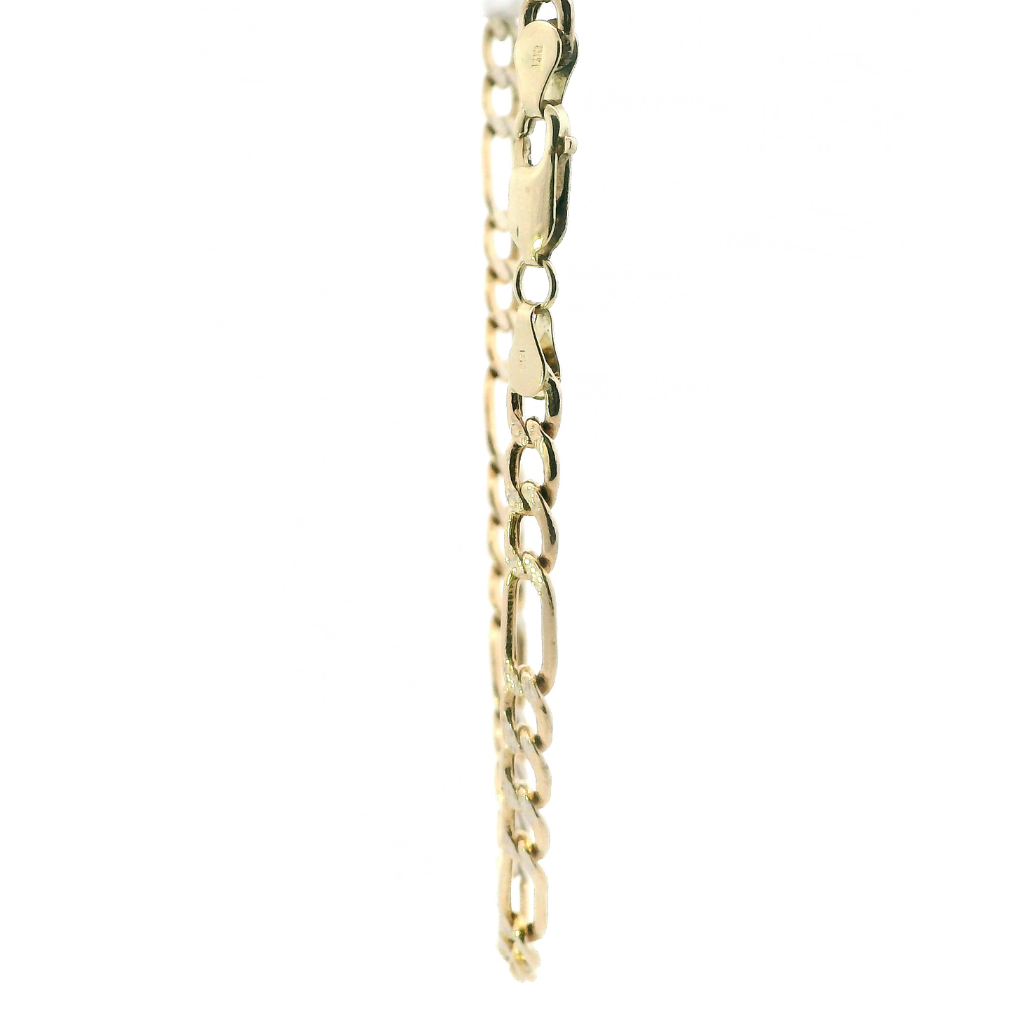 14K Yellow Gold 24.5" DC Figaro Chain